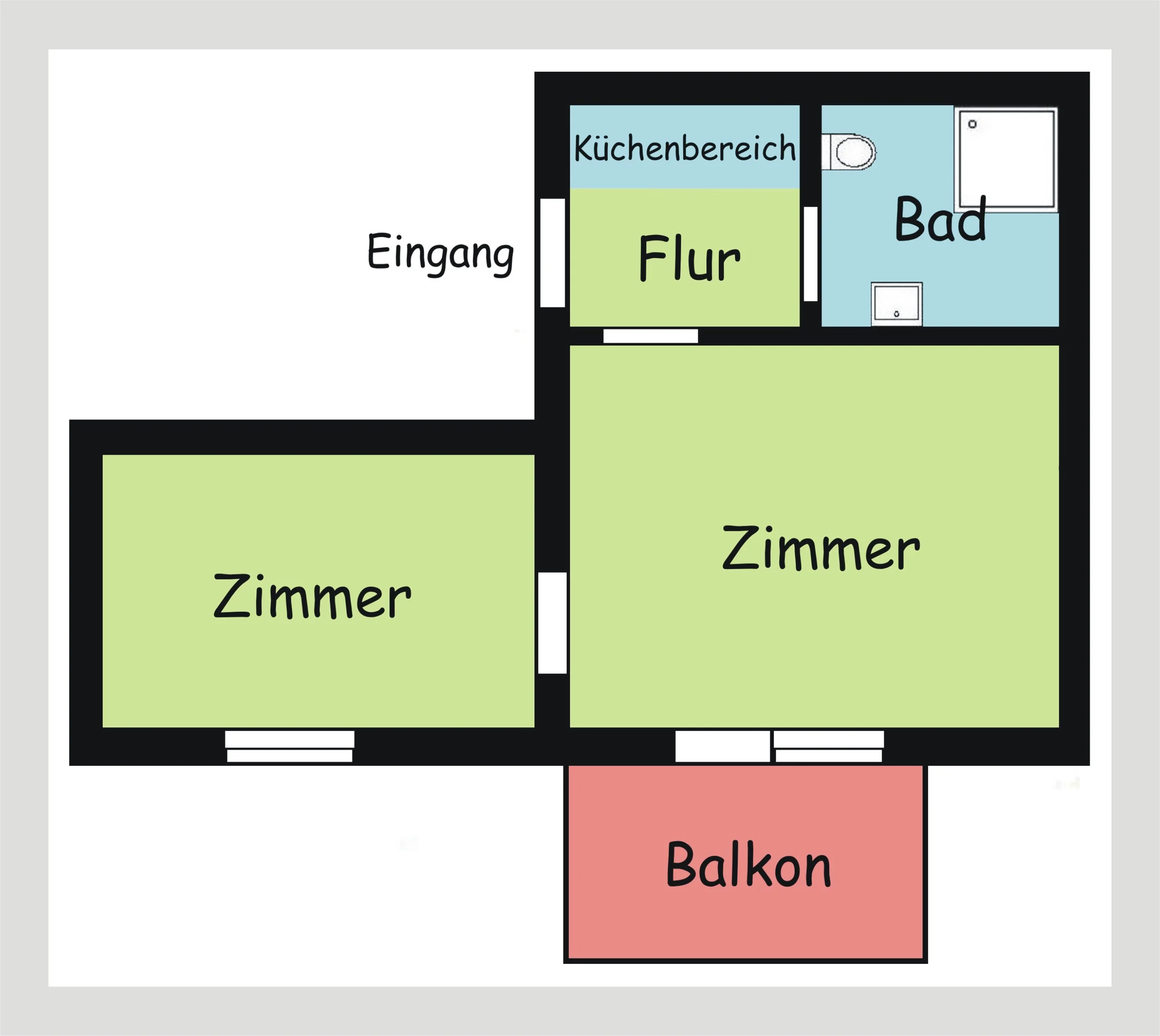 Karlsruhe-Durlach / gemütliche 2-Zimmer-Wohnung mit Balkon, Pantryküche & Duplexparker in toller Lage / bezugsfrei ab 01.04.2014