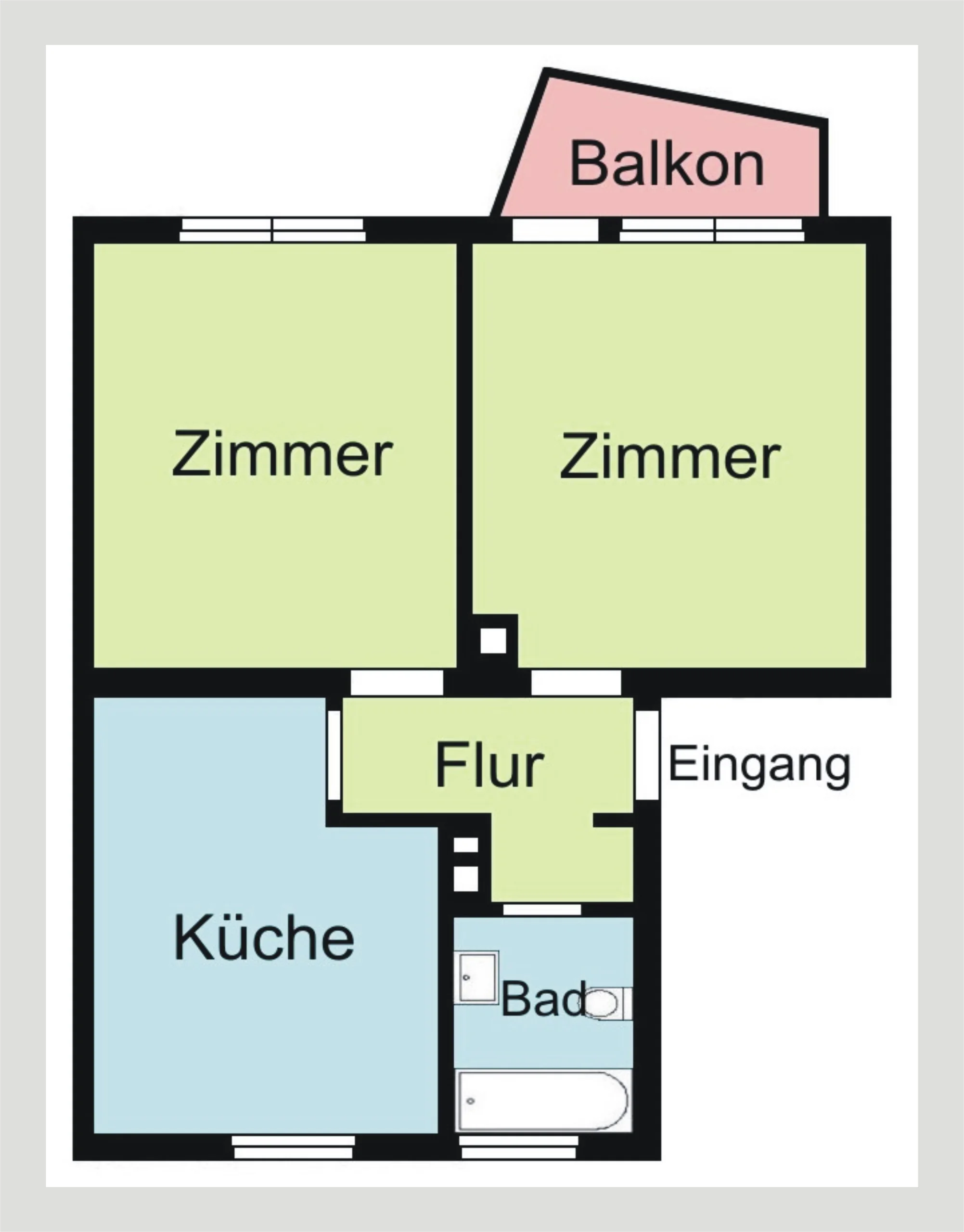 Karlsruhe-Durlach-Aue / gemütliche 2-Zimmer-Wohnung mit Balkon / derzeit vermietet