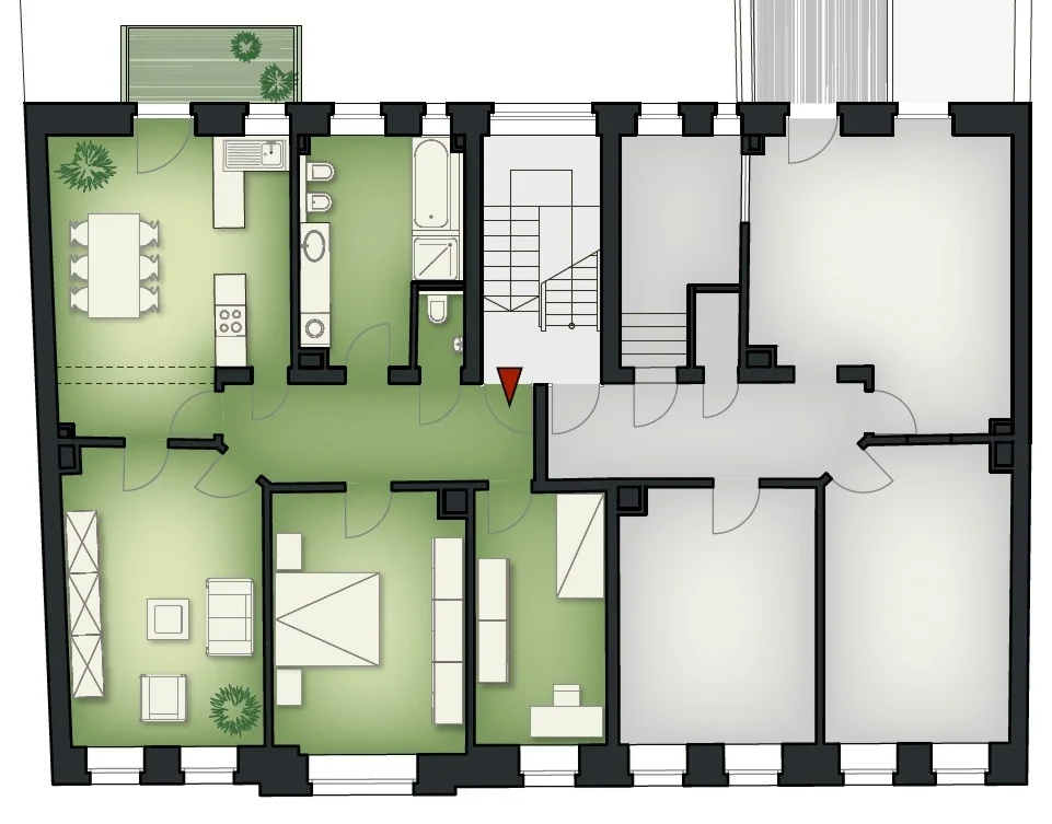 KA-Durlach / 4-Zi-Wohnung mit Balkon in stilvollem Altbau / Komplettsanierung mit Denkmalabschreibung