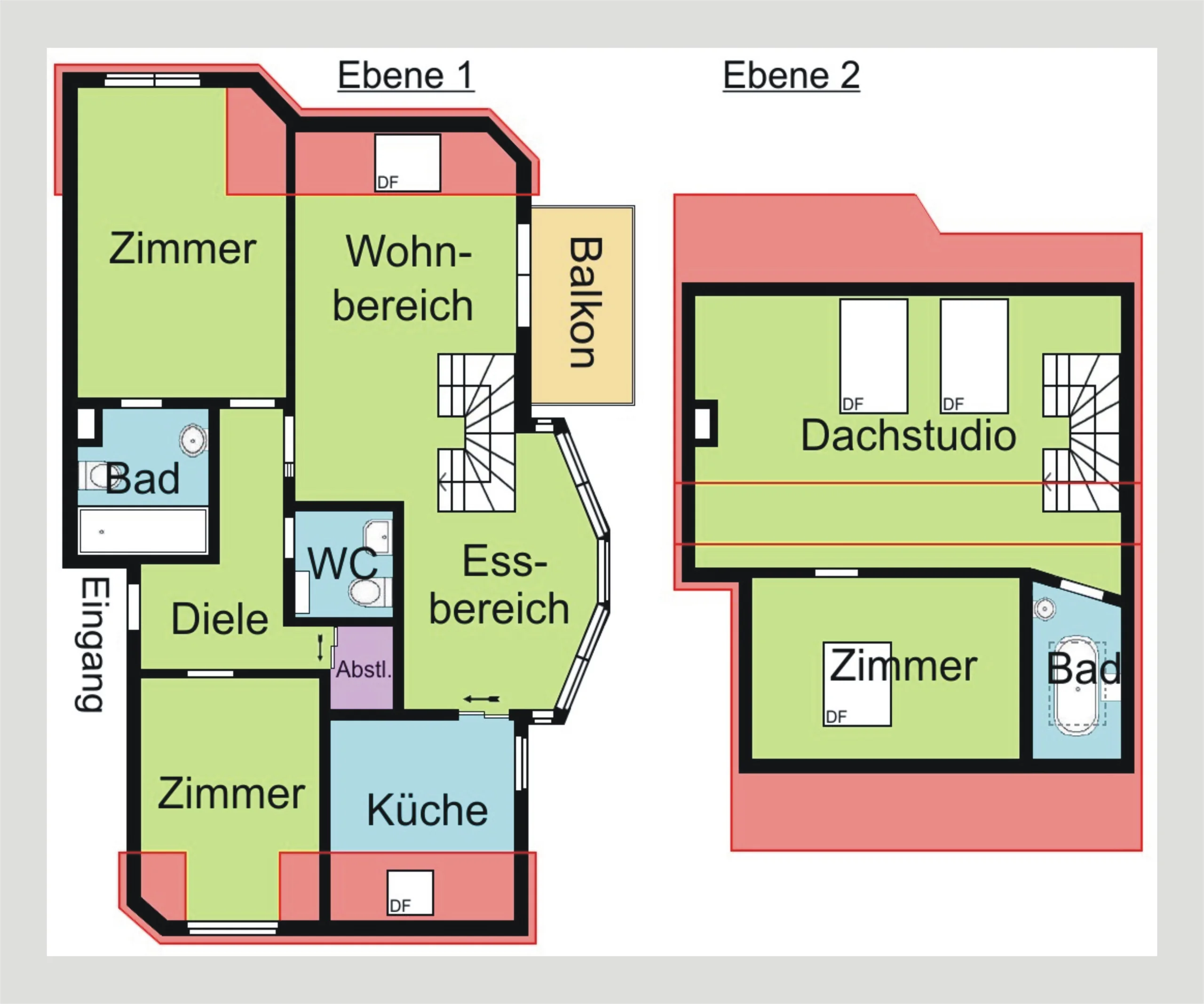 KA-Grötzingen / traumhafte und gepflegte 5,5-Zi-Maisonette-Whg mit EBK, Garage, Keller, Hobbyraum, Balkon, Terrasse und Gartengrundstück in naturnaher Hanglage mit fantastischem Panorama-Weitblick