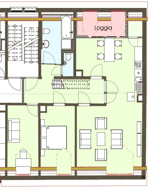 Sanierte 4-Zi-Dachgeschoss-Maisonette-Wohnung mit Loggia in stilvollem Altbau in KA-Durlach mit Denkmalabschreibung