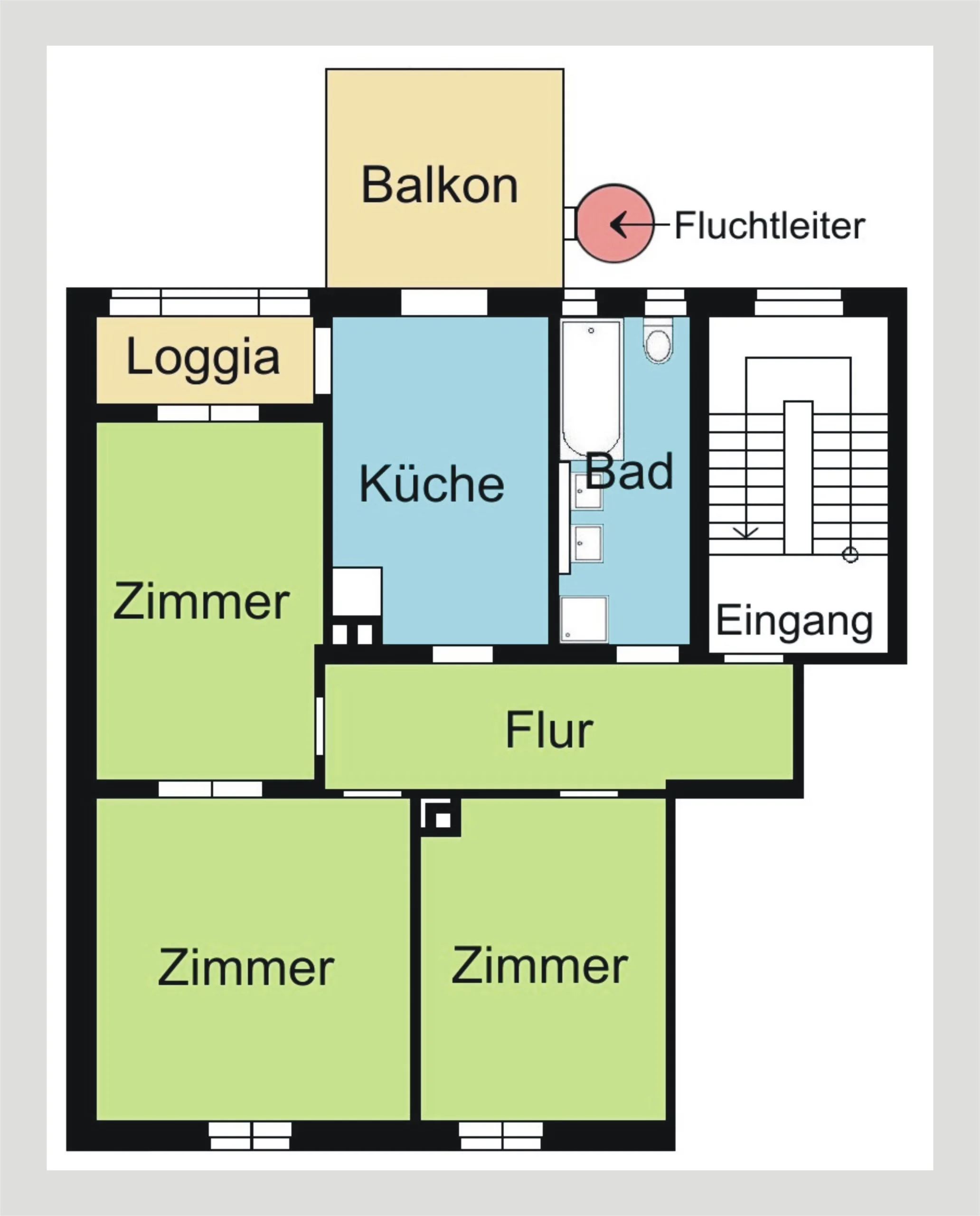 Erstbezug nach Modernisierung / 3-Zi-Altbau-Wohnung mit Balkon, Loggia, Keller & Gartengrundstück / direkt neben Günther-Klotz-Anlage