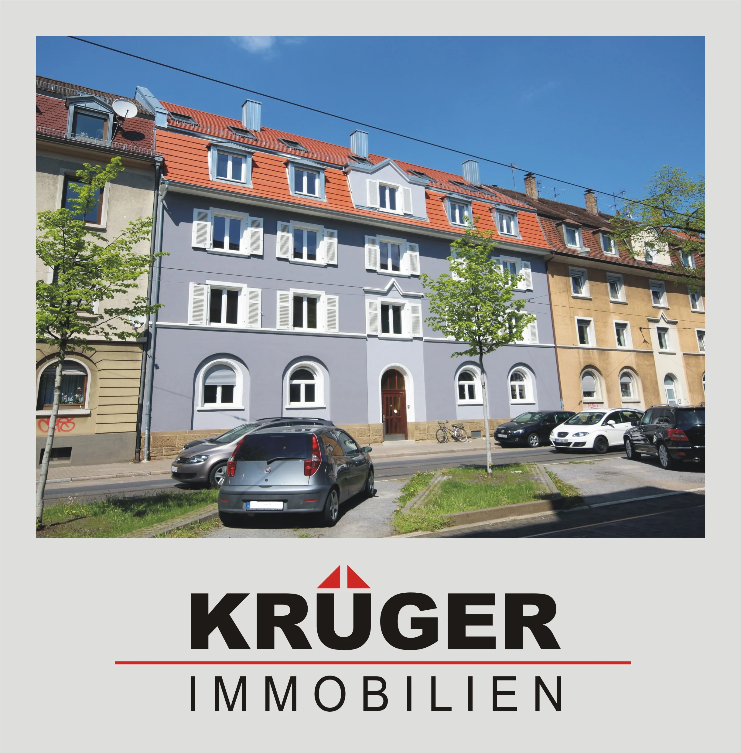 KA-Weststadt / vermietete 3-Zi-Altbau-Whg mit Loggia, Terrasse und direktem Garten & Keller / Nähe zur Günther-Klotz-Anlage