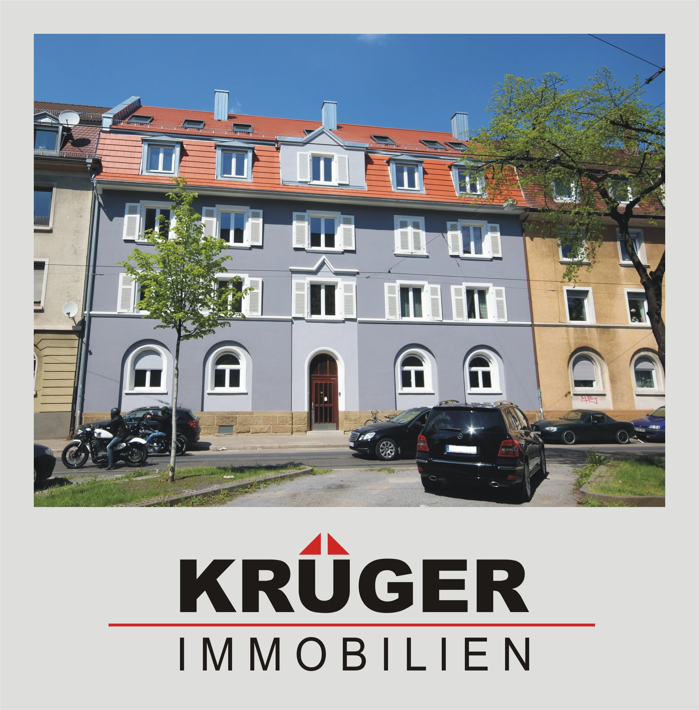 KA-West / vermietete 4-Zi-Altbau-Whg mit Loggia, großem Balkon und eigenem Gartenanteil in zentraler Lage