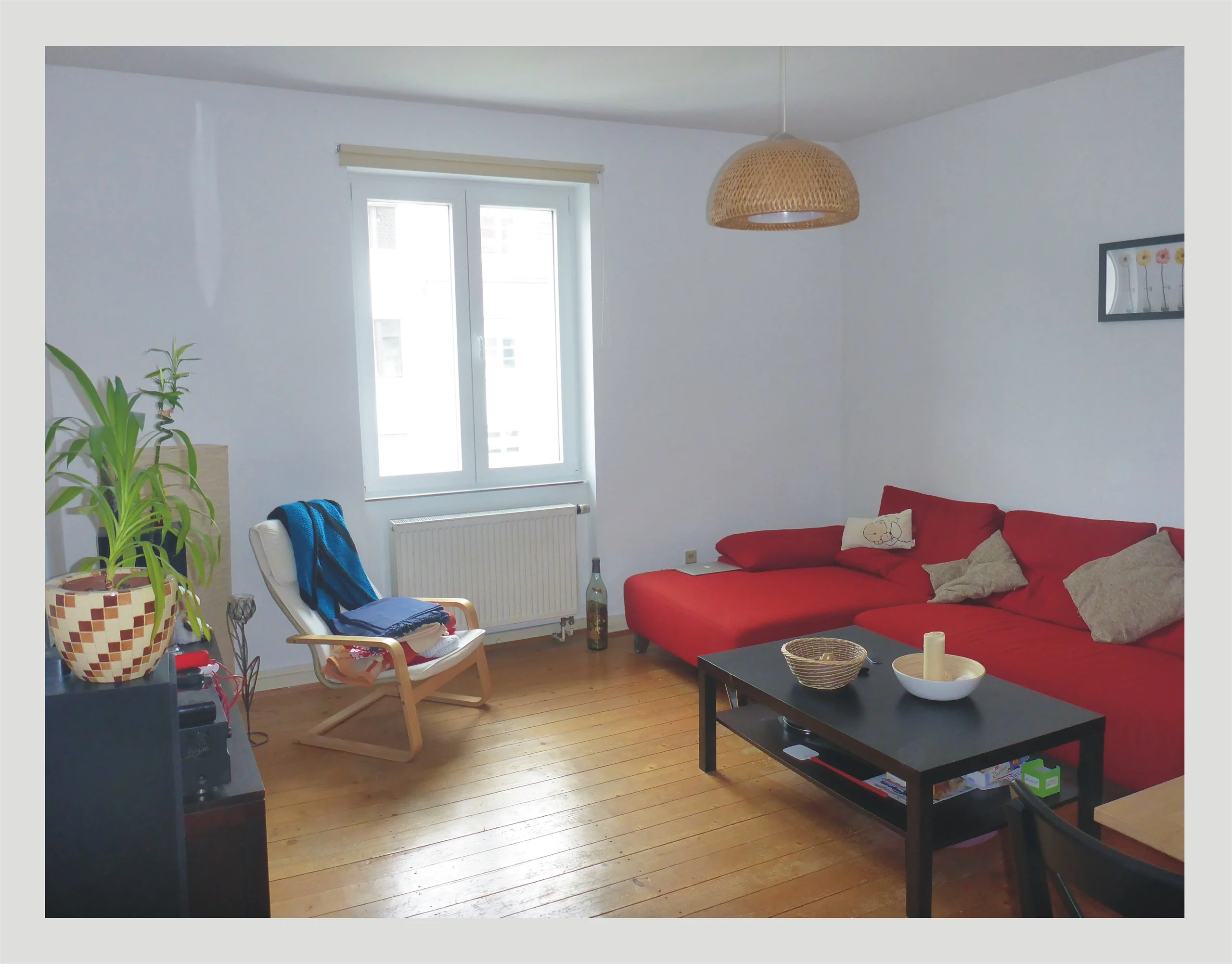 KA-West / vermietete 4-Zi-Altbau-Whg mit Loggia, großem Balkon und eigenem Gartenanteil in zentraler Lage