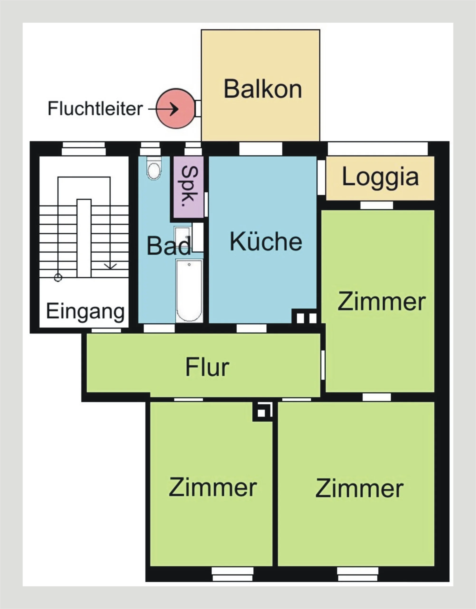 KA-Weststadt / vermietete 3-Zi-Altbau-Whg mit großzügigem Balkon, Loggia und eigenem Garten in zentraler Lage