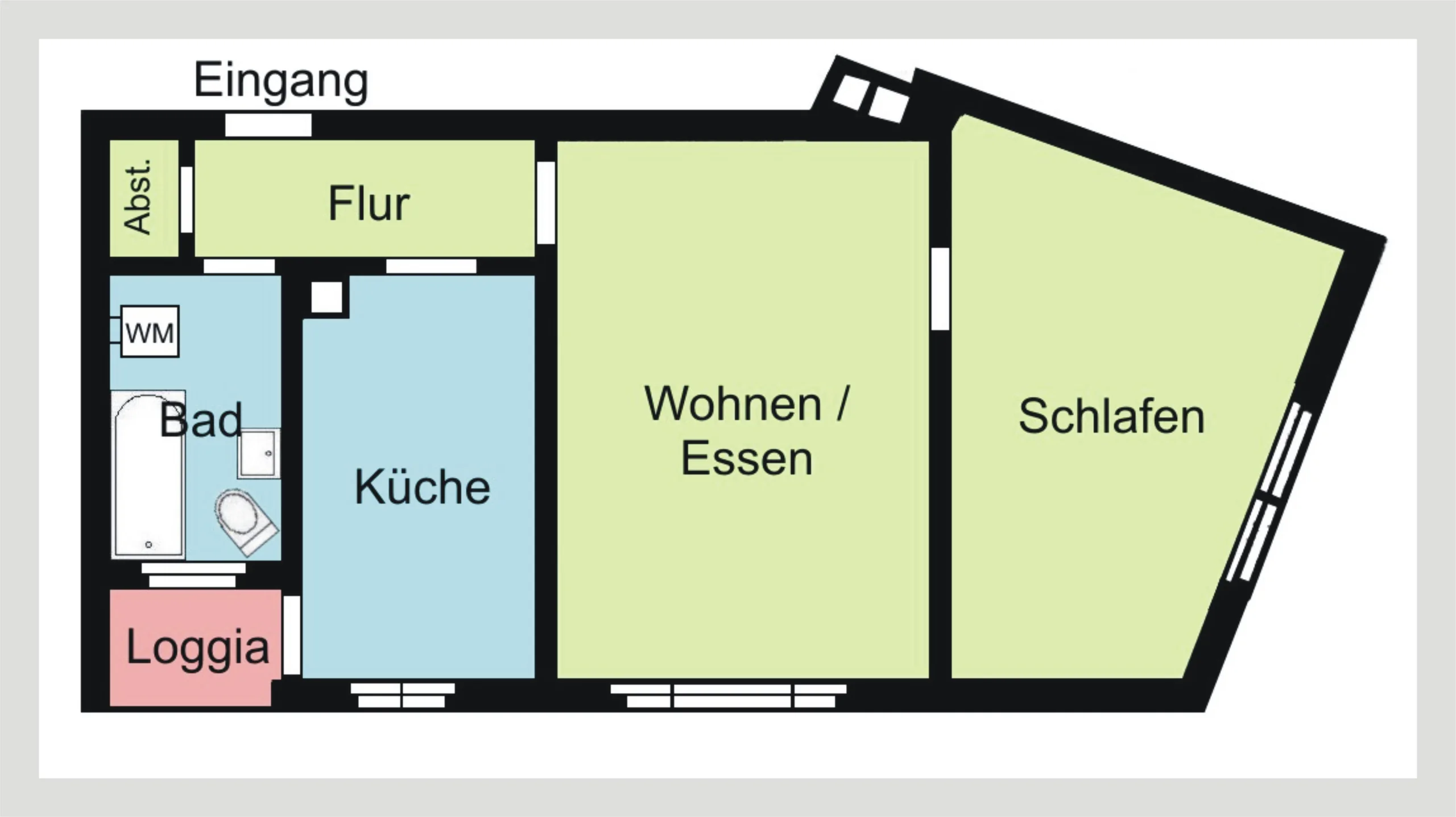 Karlsruhe-Oststadt / gemütliche 2-Zimmer-Wohnung mit Loggia in guter & zentraler Lage / vermietet