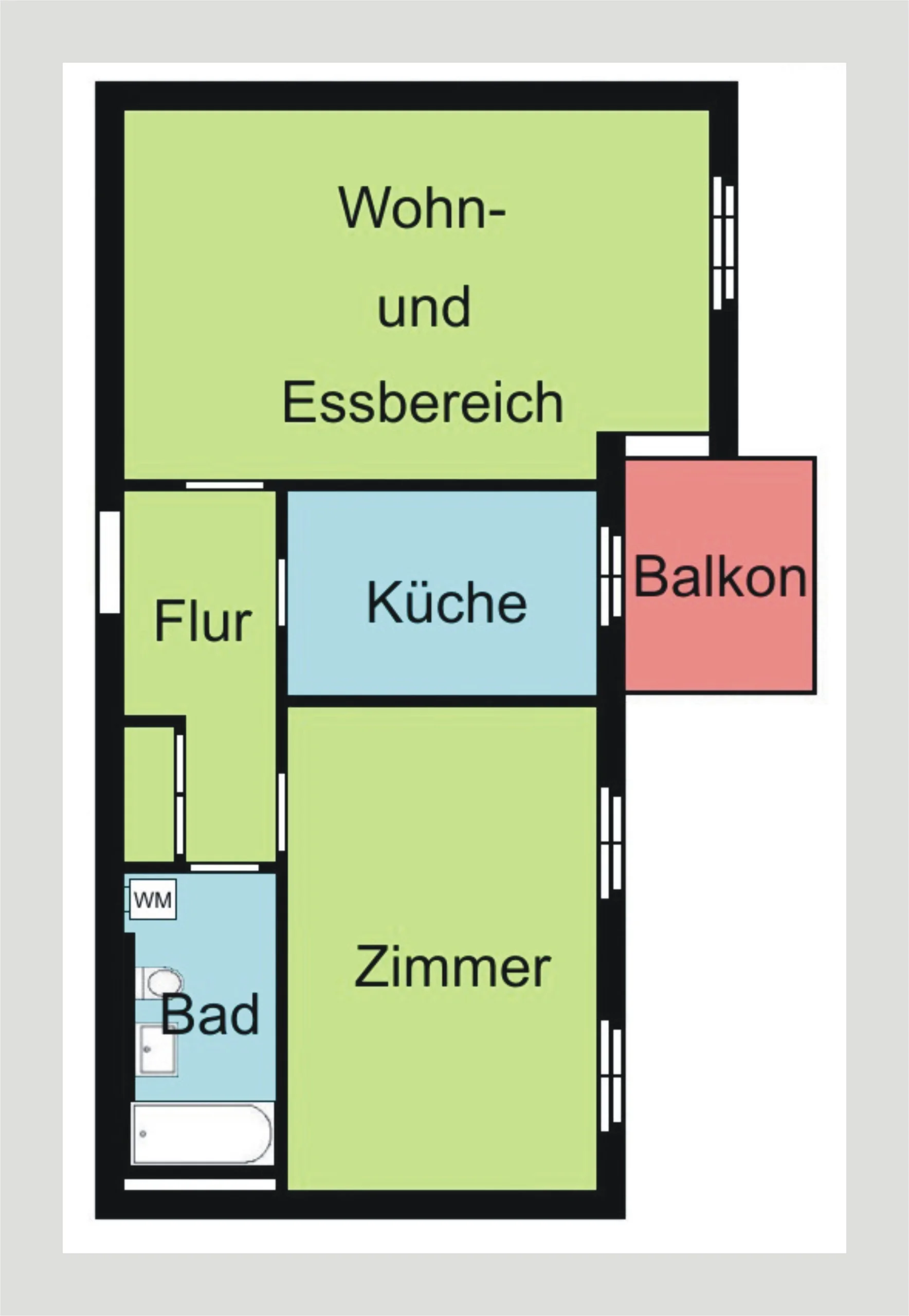 helle und gepflegte 2-Zimmer-Wohnung mit Balkon und Tiefgaragenstellplatz in toller Wohnlage / zeitnah bezugsfrei