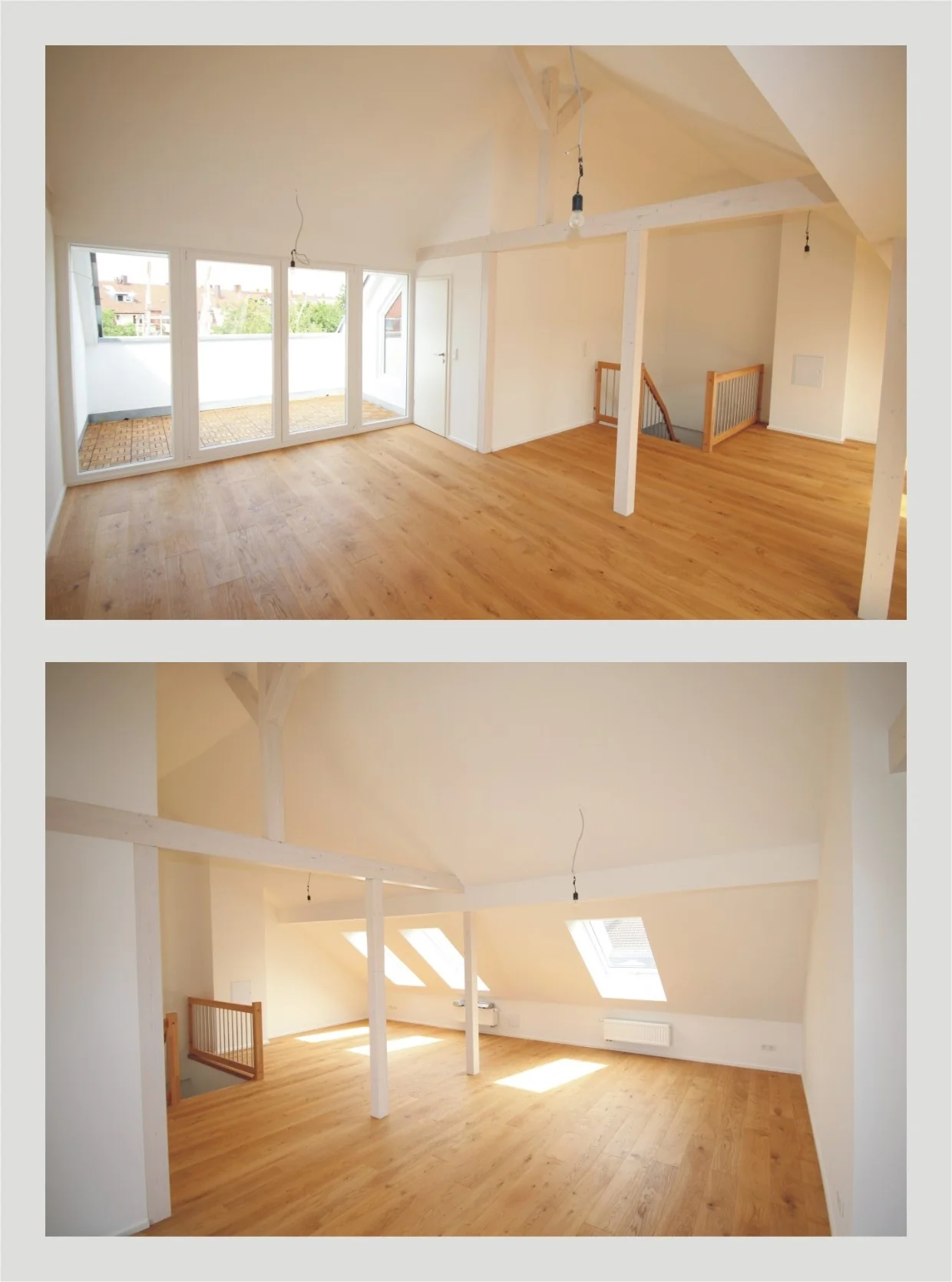Erstbezug nach Sanierung / außergewöhnliche und lichtdurchflutete 4-Zi-DG-Maisonette-Studio-Whg mit Balkon, Dachterrasse, Garten, uvm.