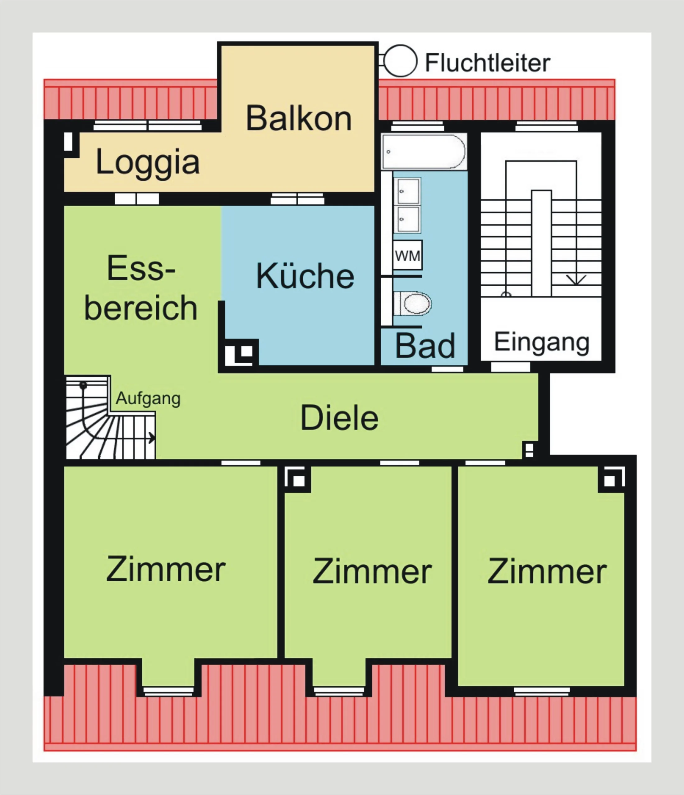 Erstbezug nach Sanierung / hochwertige und helle 6-Zi-DG-Maisonette-Studio-Whg mit Balkon, Dachterrasse, Garten uvm. in direkter Nähe zur Günther-Klotz-Anlage