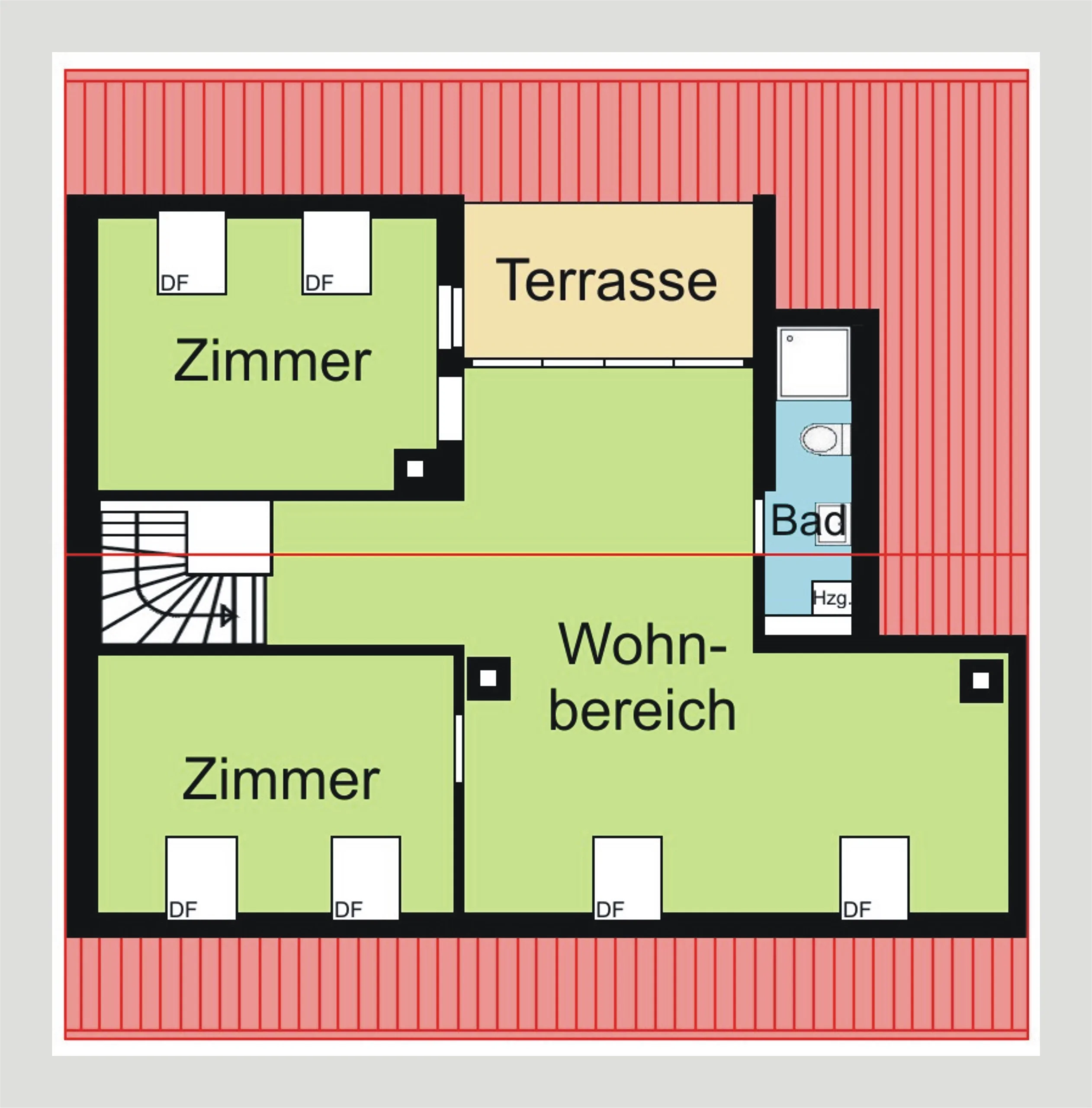 Erstbezug nach Sanierung / hochwertige und helle 6-Zi-DG-Maisonette-Studio-Whg mit Balkon, Dachterrasse, Garten uvm. in direkter Nähe zur Günther-Klotz-Anlage