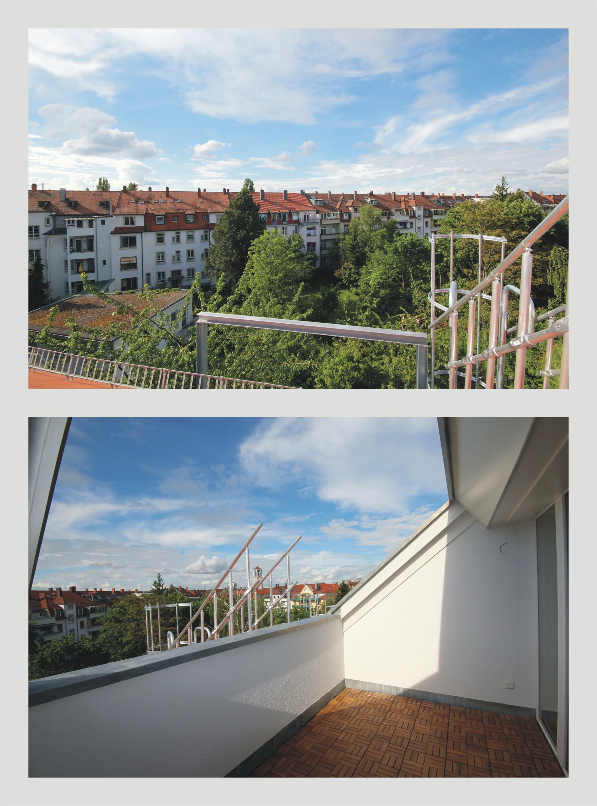 Erstbezug nach Sanierung / hochwertige und helle 6-Zi-DG-Maisonette-Studio-Whg mit Balkon, Dachterrasse, Garten uvm. in direkter Nähe zur Günther-Klotz-Anlage