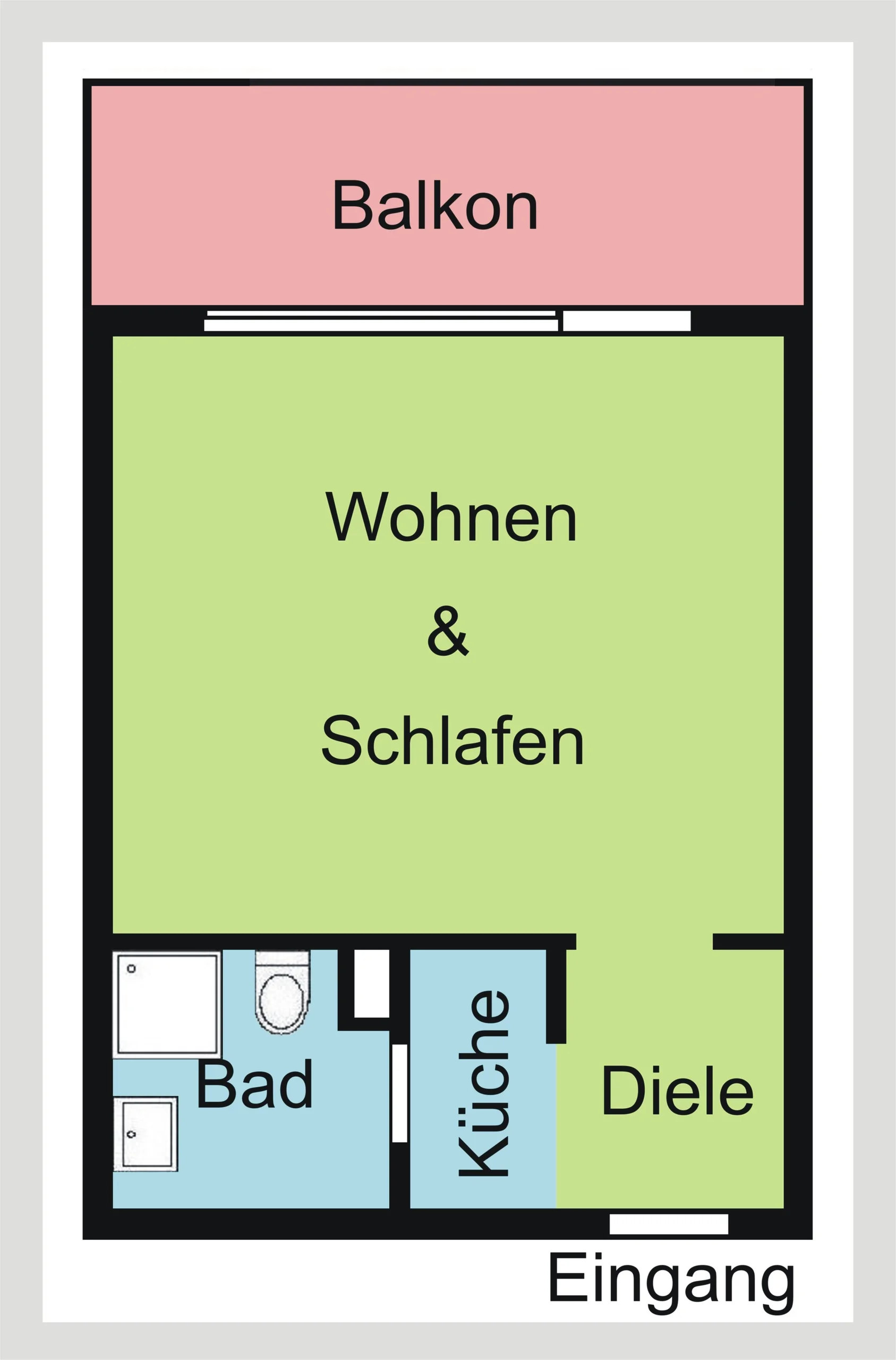 KA-Südweststadt / 1-Zi-Wohnung mit Südbalkon, Pantry-Küche & Duplexparker / vermietet