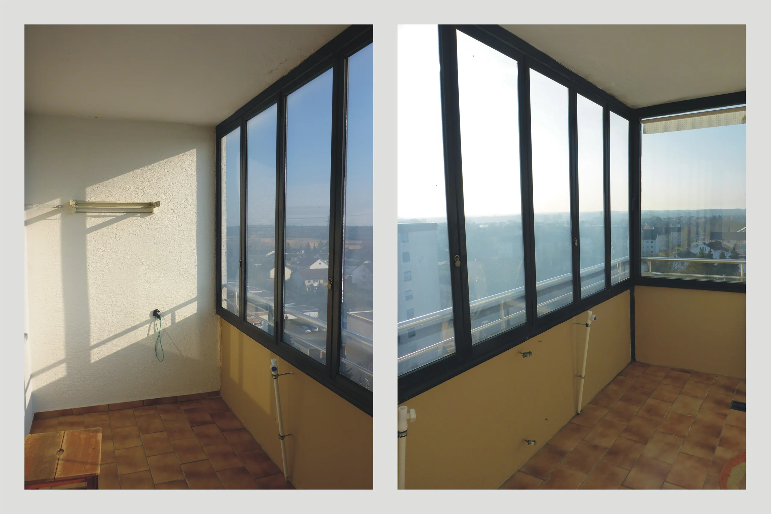 helle & gut geschnittene 3-Zi-Wohnung mit Süd-West-Loggia, Weitblick und Garage / sofort bezugsfrei