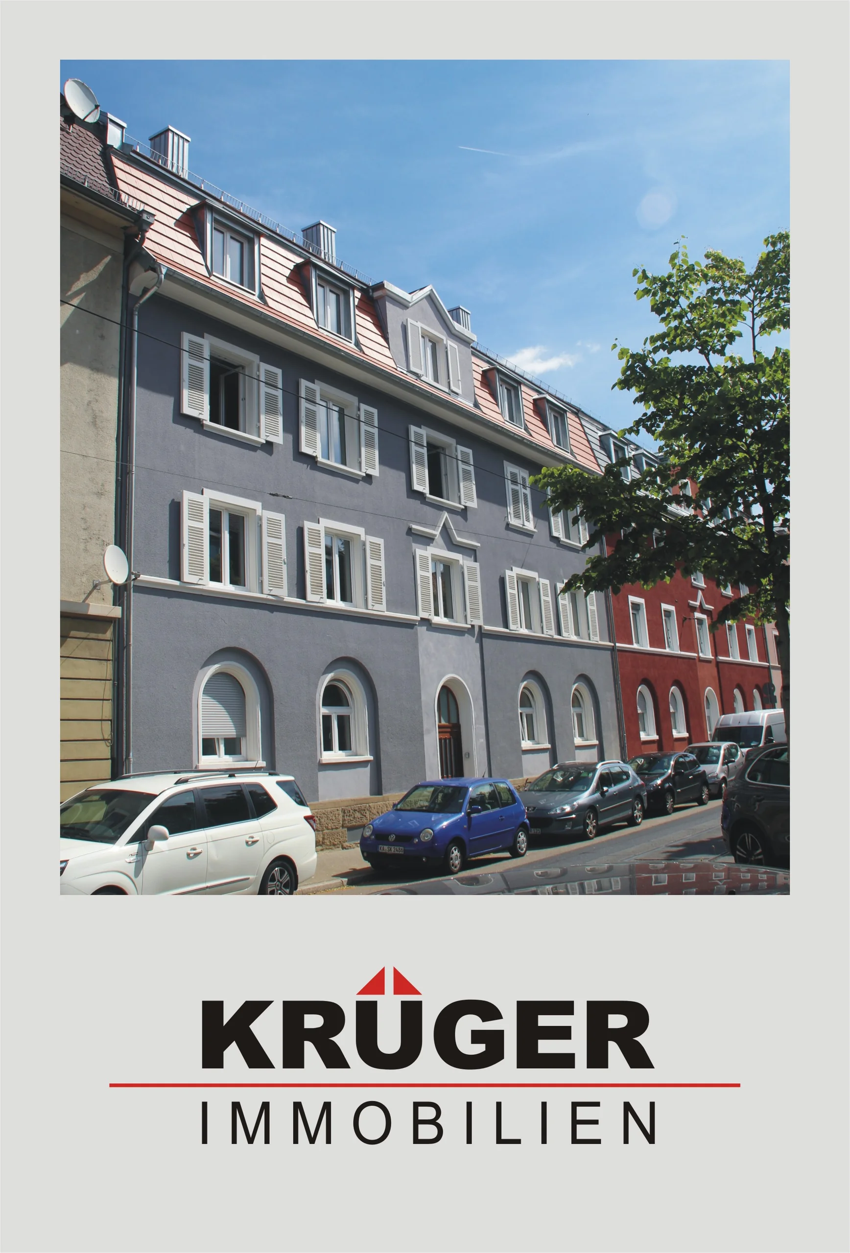 KA-Weststadt / vermietete großzügige 4-Zi-Altbau-Whg mit Loggia, Balkon und Gartenanteil