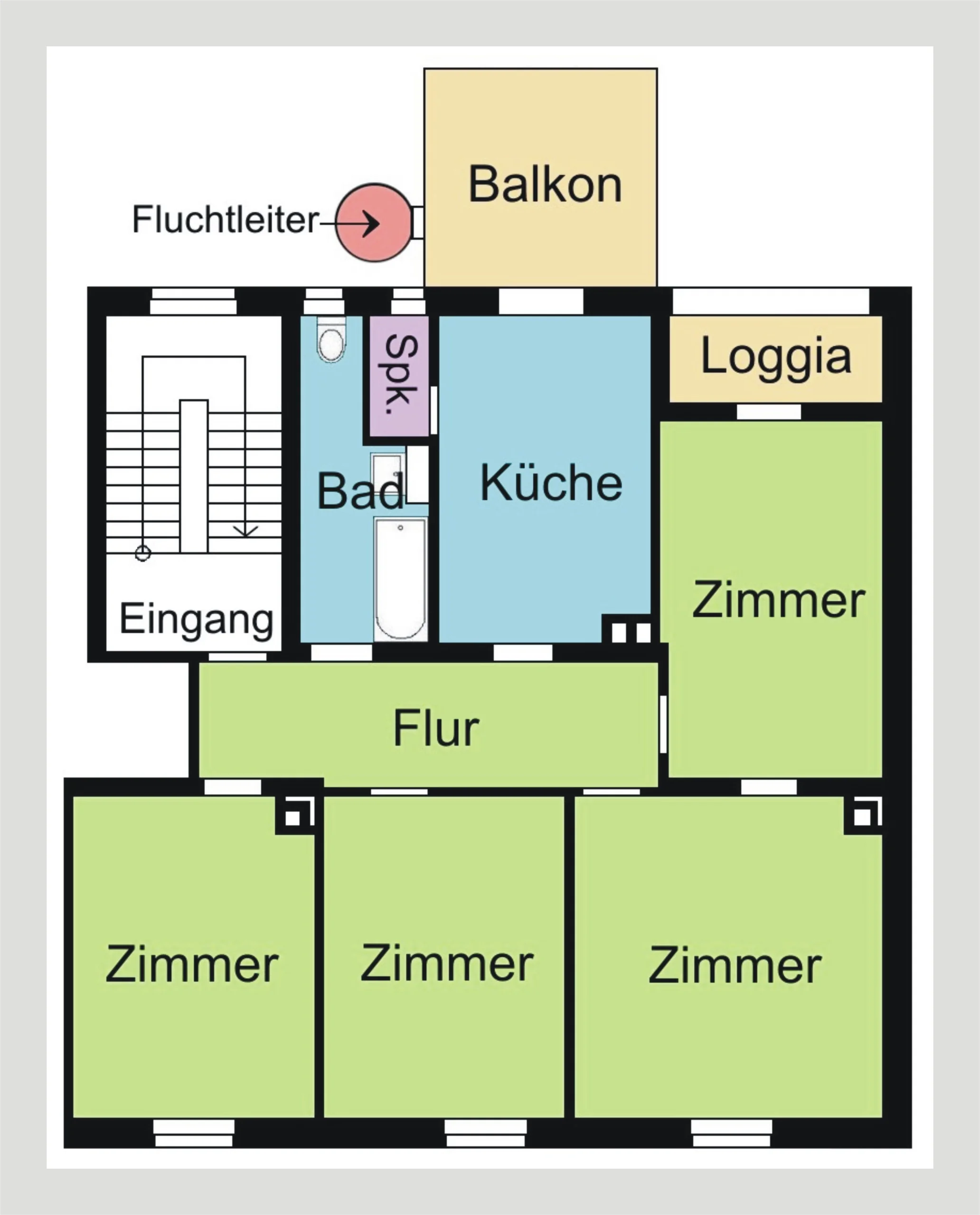 KA-Weststadt / vermietete großzügige 4-Zi-Altbau-Whg mit Loggia, Balkon und Gartenanteil