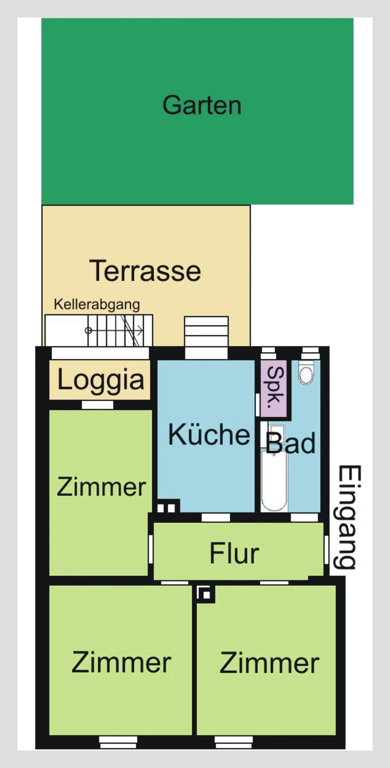 KA-Weststadt / vermietete 3-Zi-Altbau-Whg mit Loggia, Terrasse und direktem Garten, Keller, Hobbykeller, uvm! / Nähe zur Günther-Klotz-Anlage