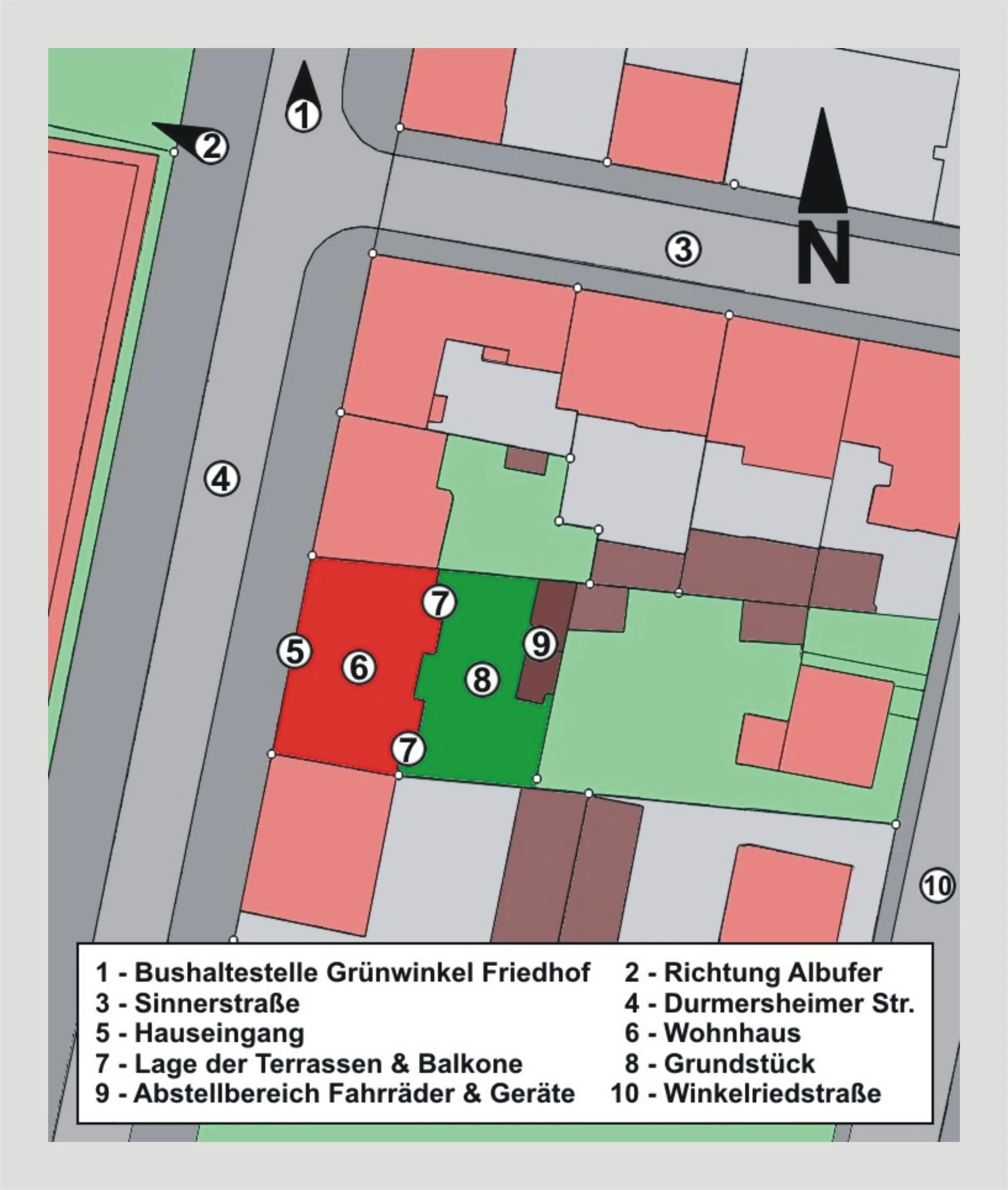 Karlsruhe-Grünwinkel / stilvolles Mehrfamilienhaus mit 6 Wohnungen, 3 davon bezugsfrei - mit Balkonen, Terrasse und schönem Garten - Zusätzliche Ausbaureserve im Speicher