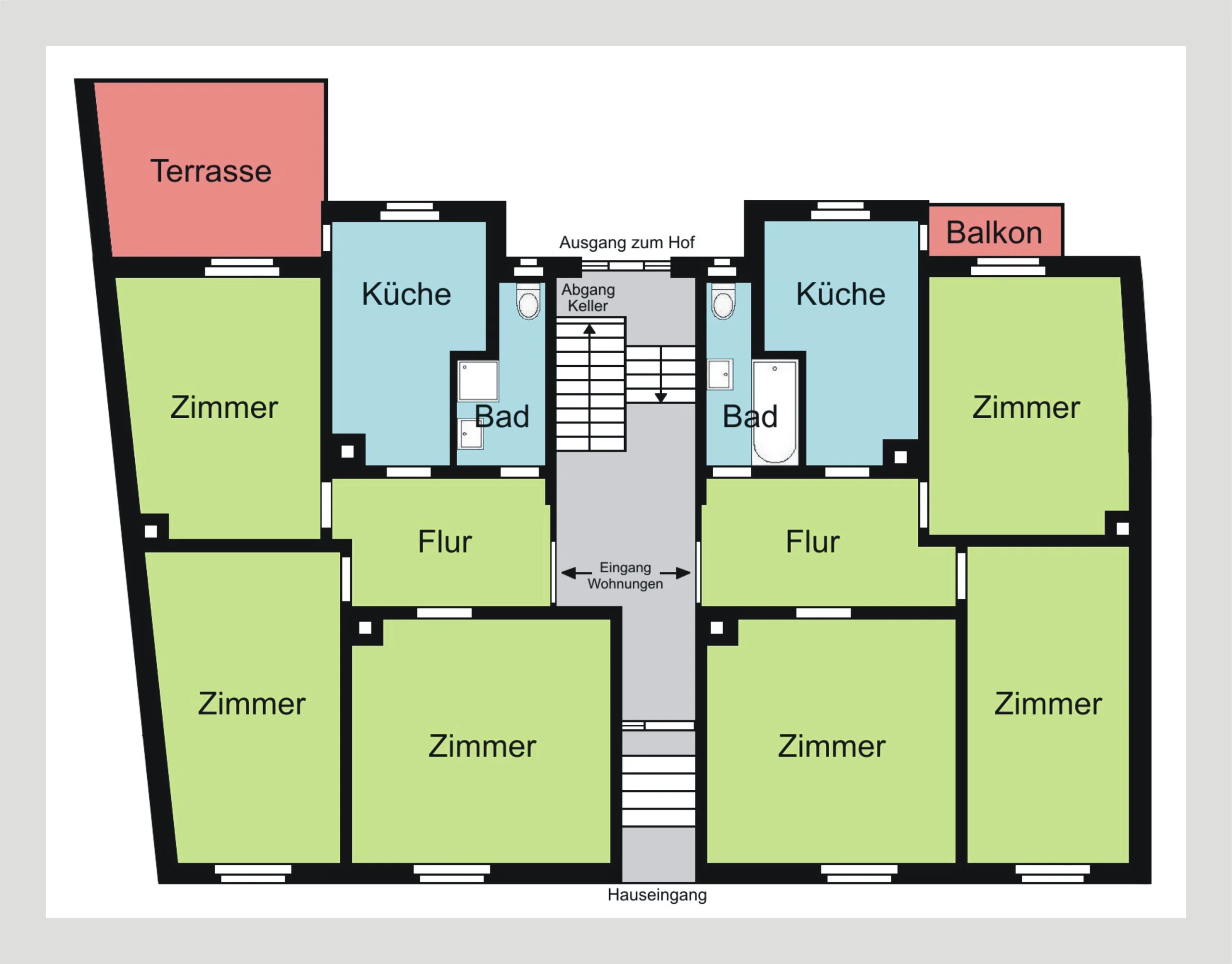 Karlsruhe-Grünwinkel / stilvolles Mehrfamilienhaus mit 6 Wohnungen, 3 davon bezugsfrei - mit Balkonen, Terrasse und schönem Garten - Zusätzliche Ausbaureserve im Speicher