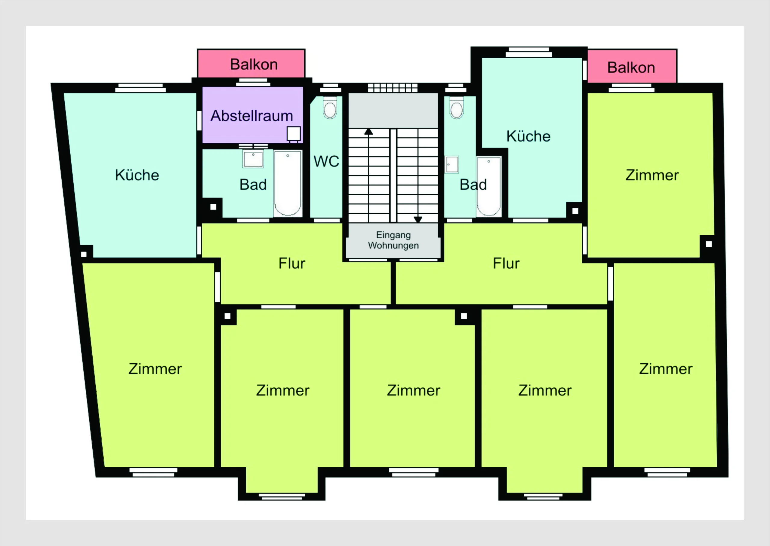 Karlsruhe-Grünwinkel / stilvolles Mehrfamilienhaus mit 6 Wohnungen, 3 davon bezugsfrei - mit Balkonen, Terrasse und schönem Garten - Zusätzliche Ausbaureserve im Speicher
