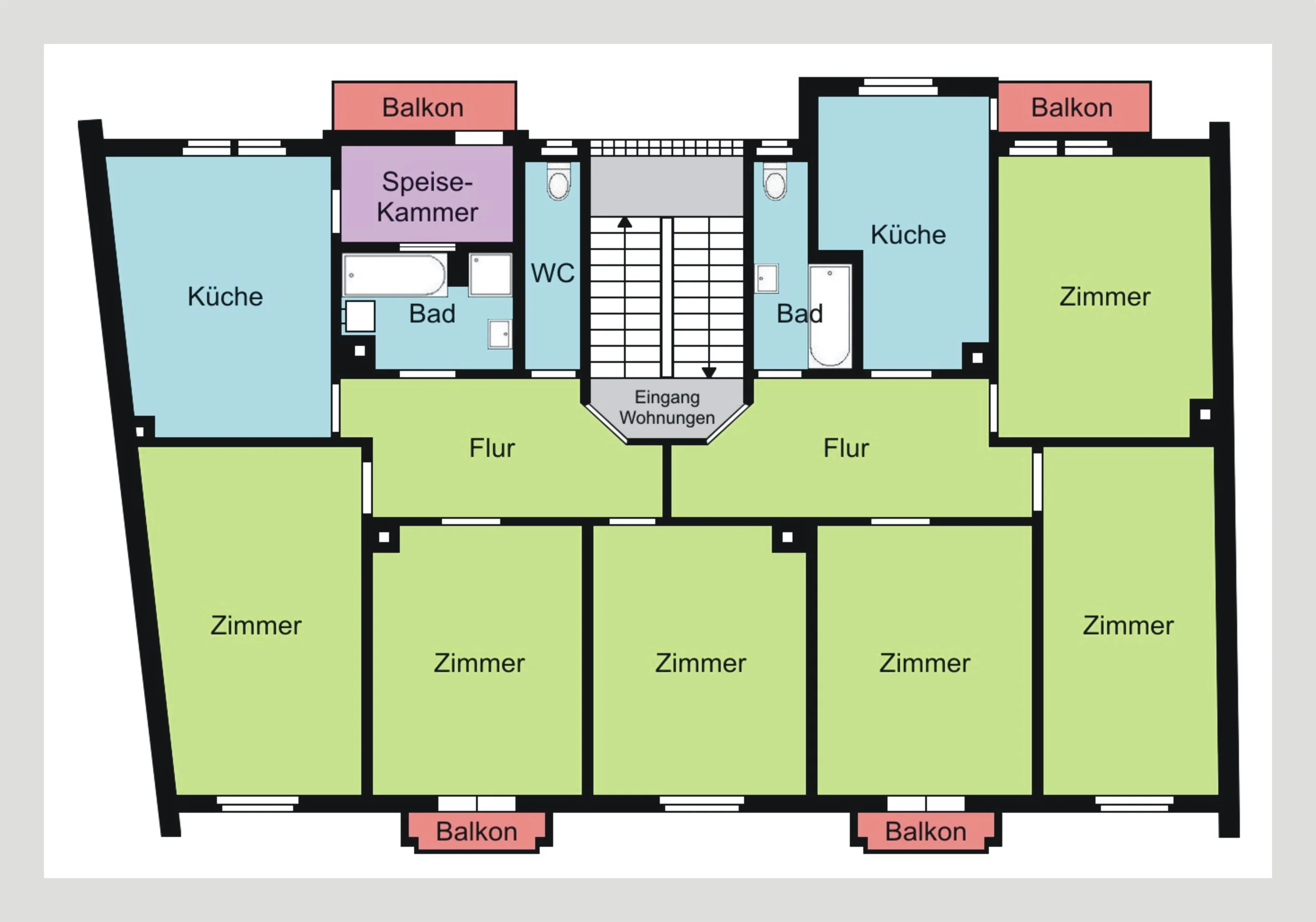 Karlsruhe-Grünwinkel / stilvolles Mehrfamilienhaus mit 6 Wohnungen, 3 davon bezugsfrei - mit Balkonen, Terrasse und schönem Garten - Zusätzliche Ausbaureserve im Speicher