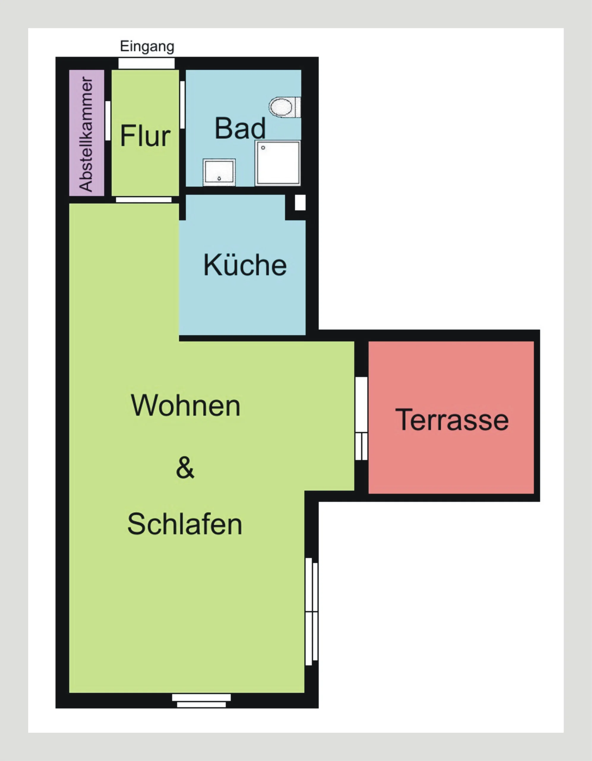 KA-Südweststadt - in zentrumsnaher Lage / 1-Zi-Wohnung mit Terrasse, EBK und großzügigem TG-Stellplatz / derzeit vermietet