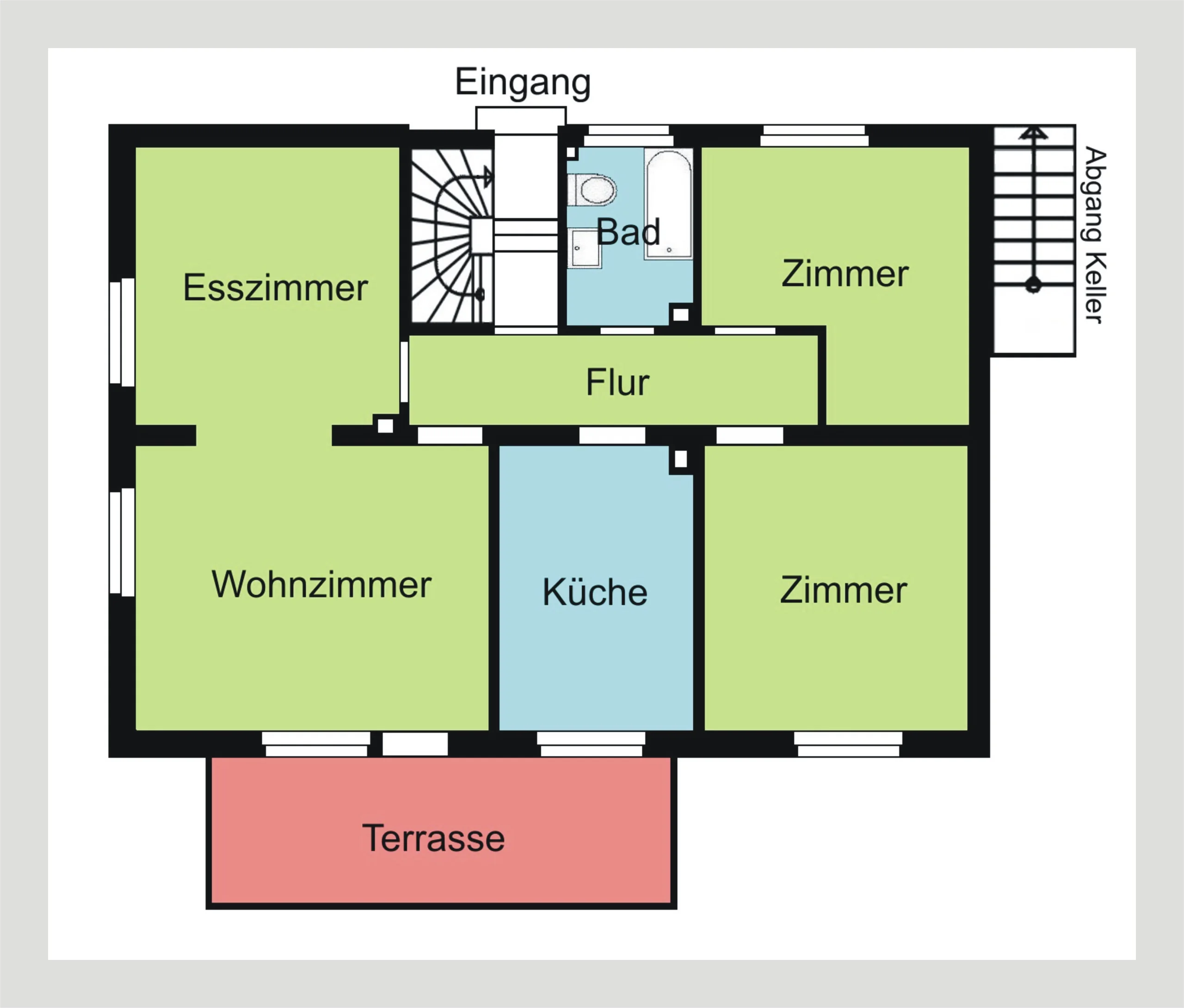 KA-Grünwettersbach / gepflegtes 2-Familienhaus mit Doppelgarage und schönem Grundstück in ruhiger Hangwohnlage / EG-bezugsfrei