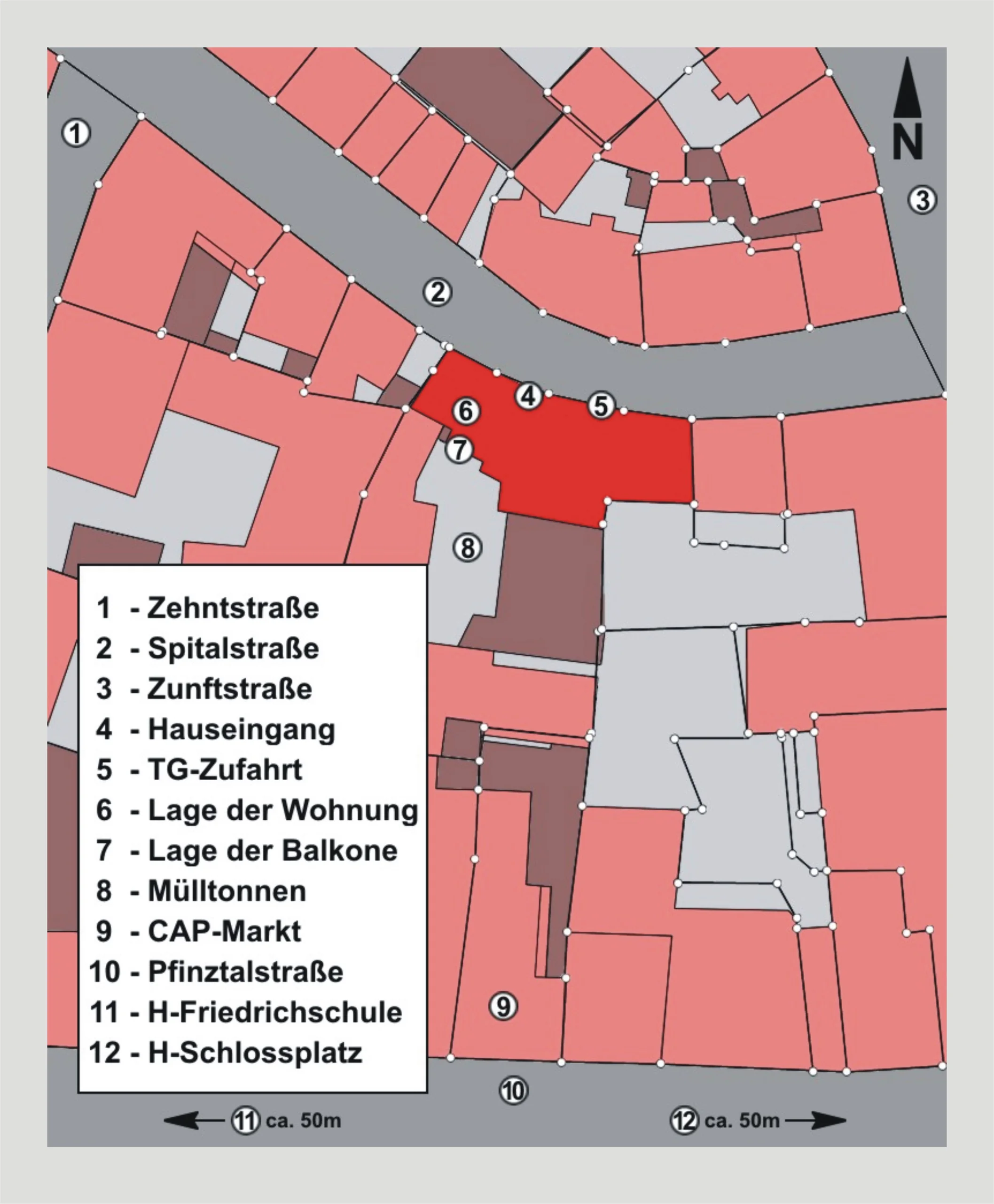 KA-Durlach-Altstadt / helle & gemütliche 2,5-Zimmer-Wohnung mit zwei Balkonen und TG-Stellplatz / bezugsfrei