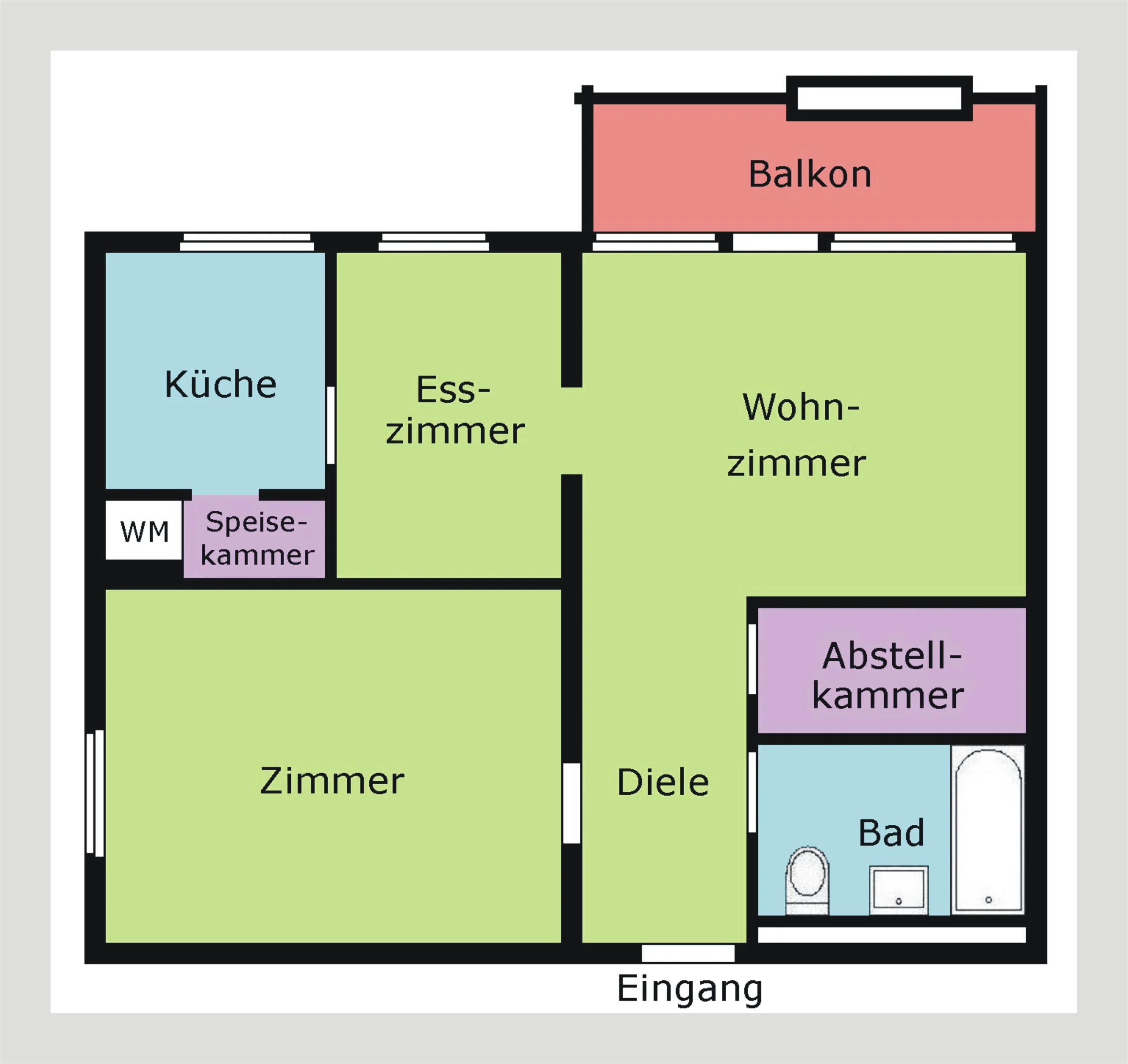 KA-Innenstadt / gepflegte 2,5-Zimmer-Wohnung mit Balkon, 8.OG mit Weitblick, Personenaufzug, TG-Stellplatz  / vermietet