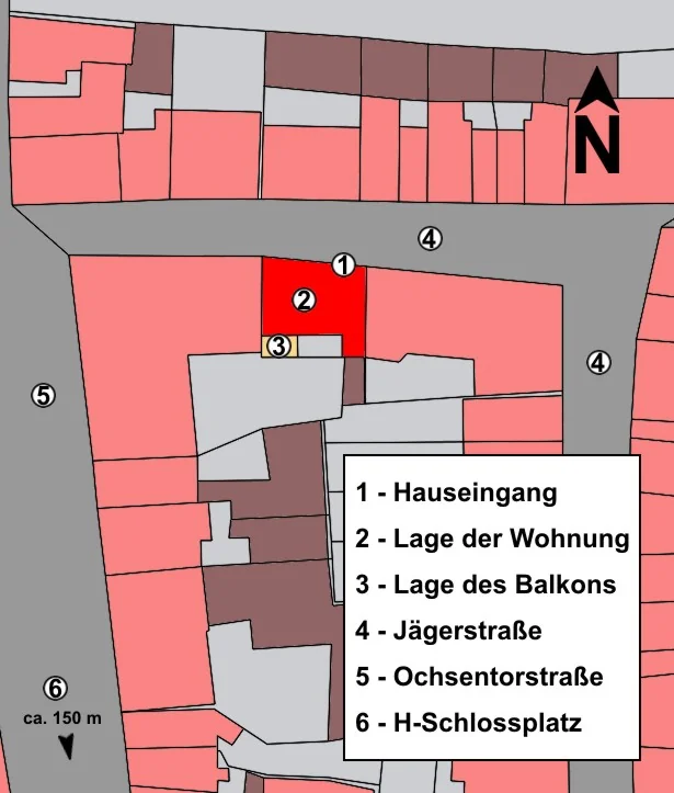 Karlsruhe-Durlach / gemütliche und helle 3,5-Zimmer-Wohnung mit Einbauküche und Balkon in zentraler Altstadtlage / sofort bezugsfrei