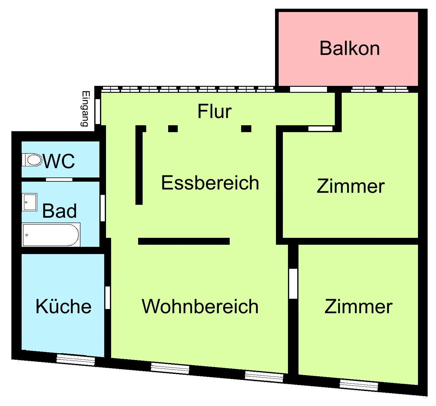 Karlsruhe-Durlach / gemütliche und helle 3,5-Zimmer-Wohnung mit Einbauküche und Balkon in zentraler Altstadtlage / sofort bezugsfrei