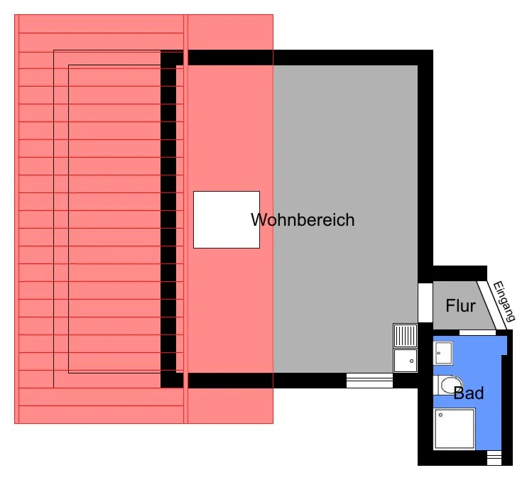 KA-Durlach-Altstadt / gemütliche 1-Zimmer-DG-Wohnung in Innenhoflage / derzeit vermietet - freiwerdend