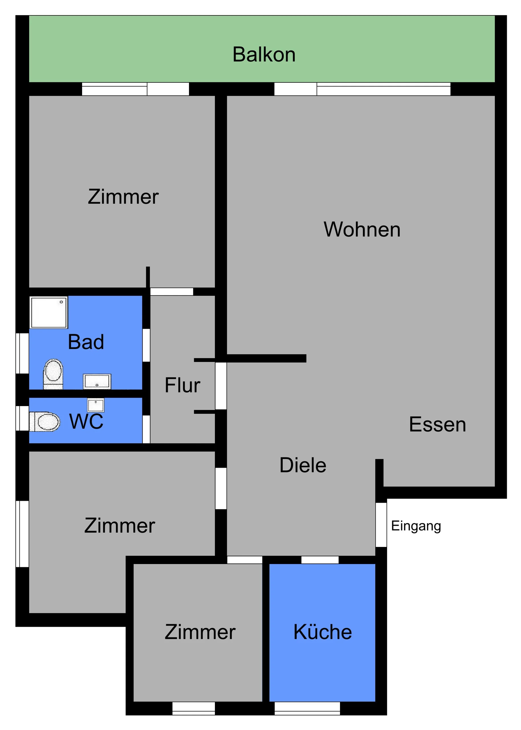 Pfinztal-Berghausen / helle & geräumige 4,5-Zimmer-Wohnung mit großem Balkon und Einzelgarage / zeitnah bezugsfrei