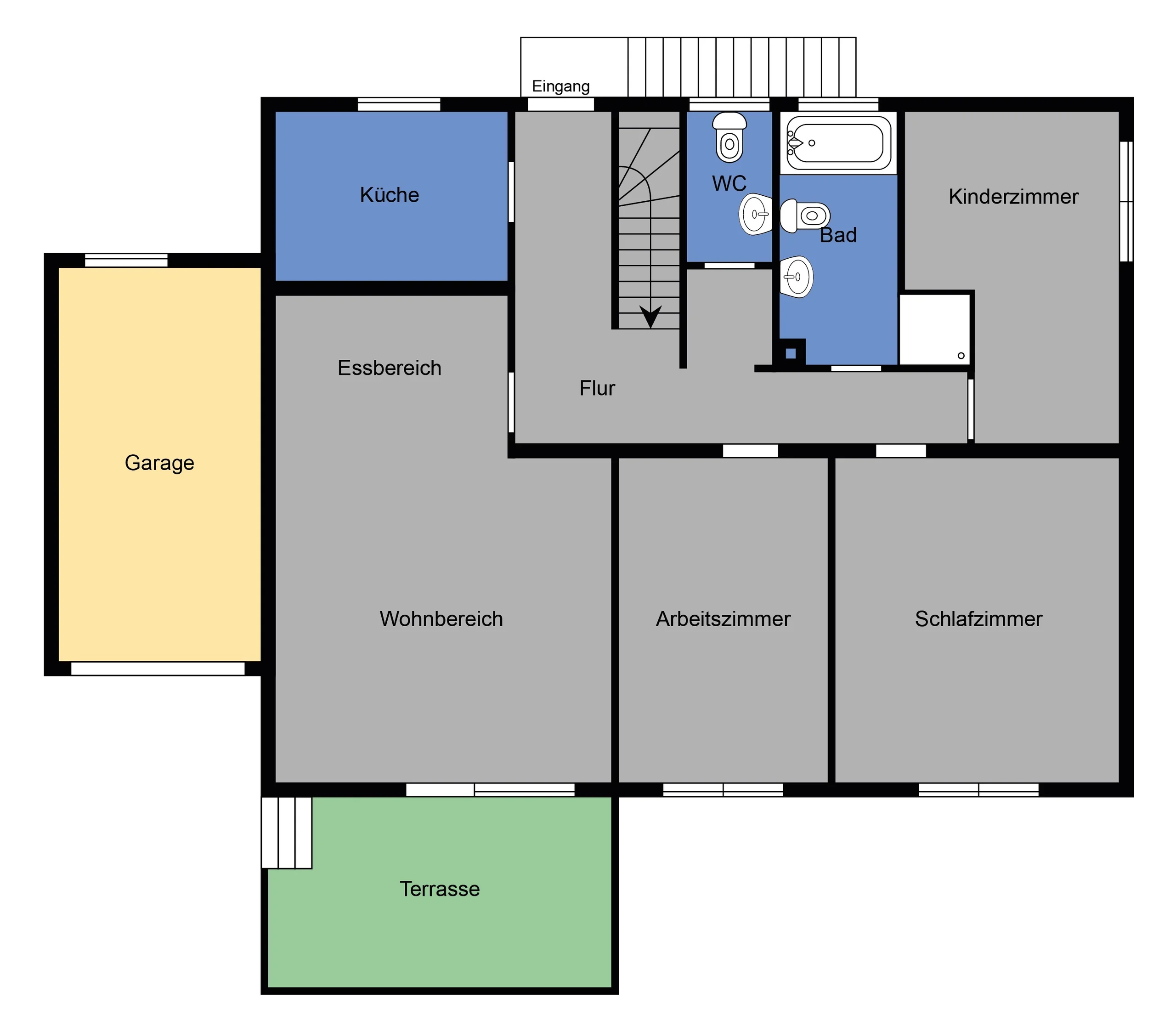 Bruchsal-Helmsheim / gepflegtes Einfamilienhaus mit Terrasse, Garten und Garage / bezugsfrei