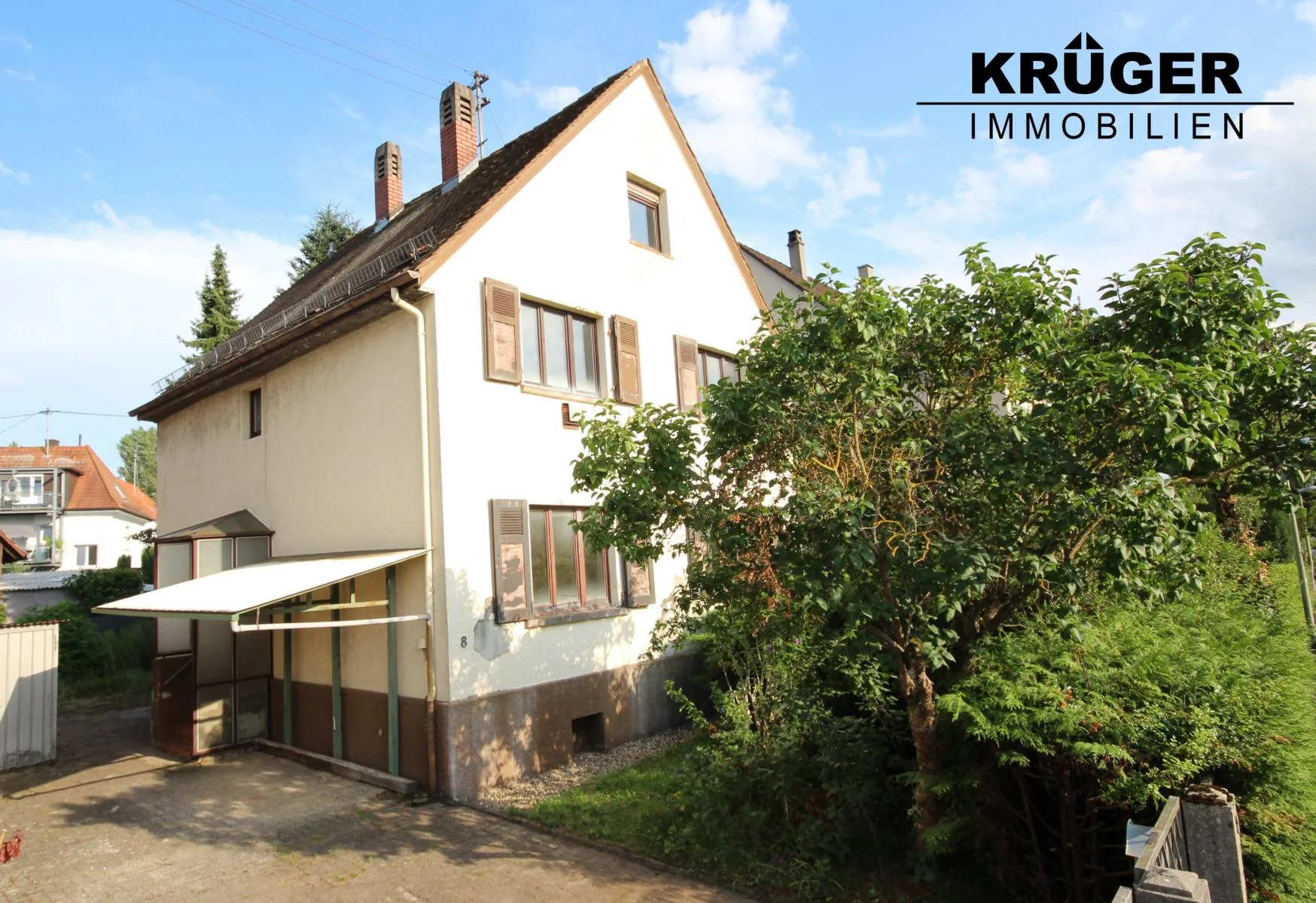 KA-Hagsfeld / sanierungsbedürftiges Einfamilienhaus mit Scheune auf schönem Grundstück / sofort frei