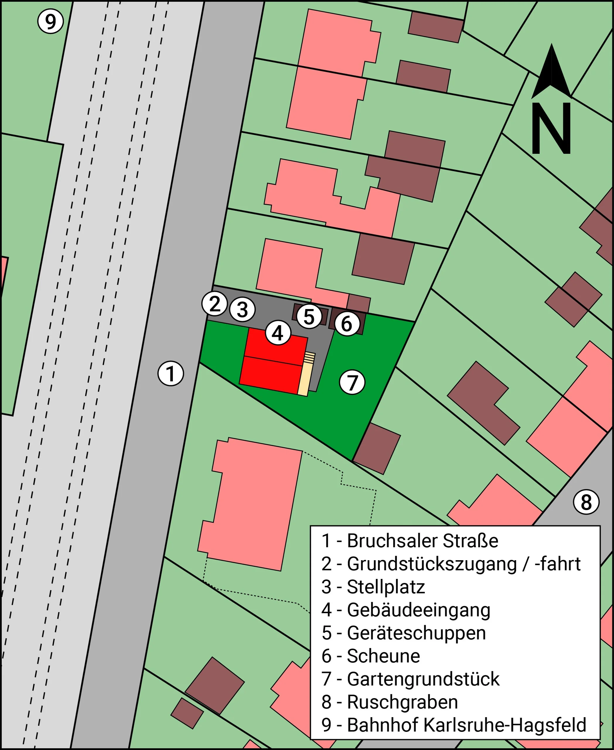KA-Hagsfeld / sanierungsbedürftiges Einfamilienhaus mit Scheune auf schönem Grundstück / sofort frei