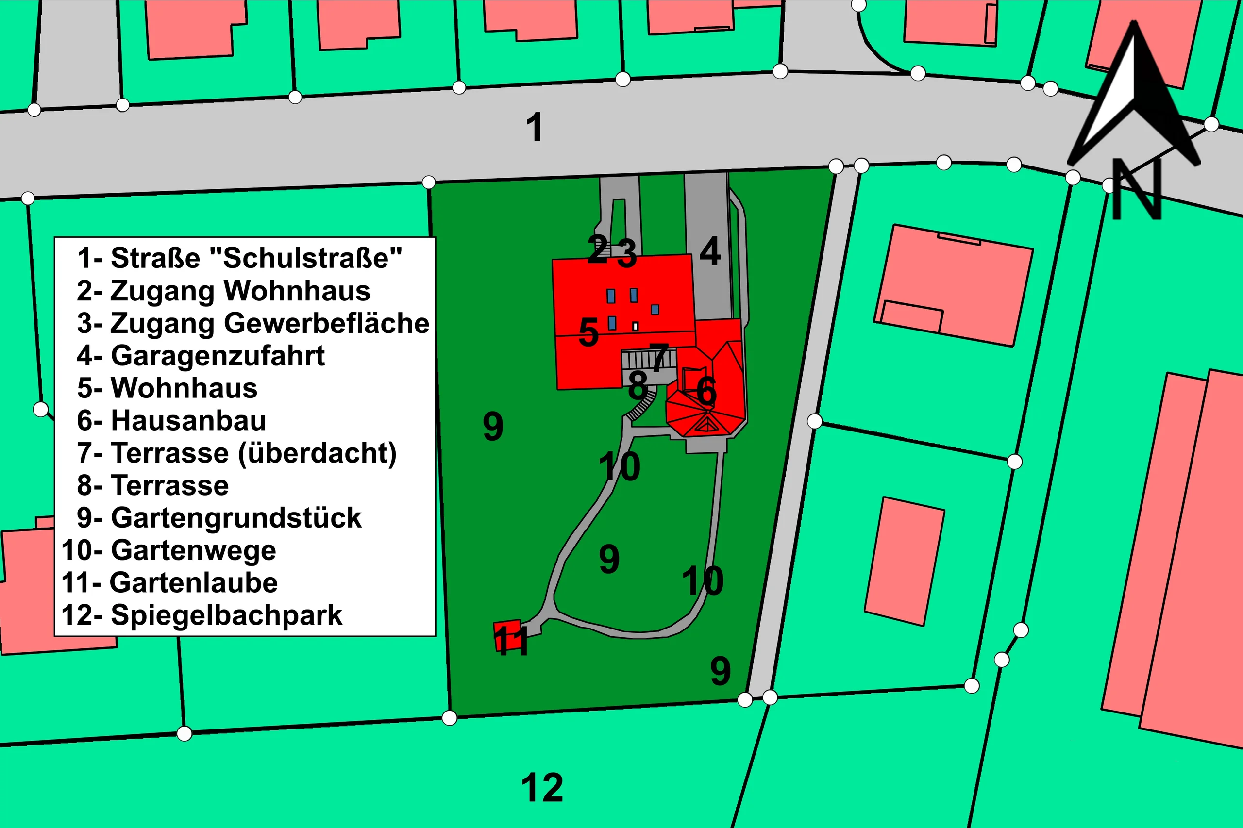 Bellheim / repräsentatives Architektenhaus mit zusätzlicher Gewerbefläche auf weitläufigem Grundstück