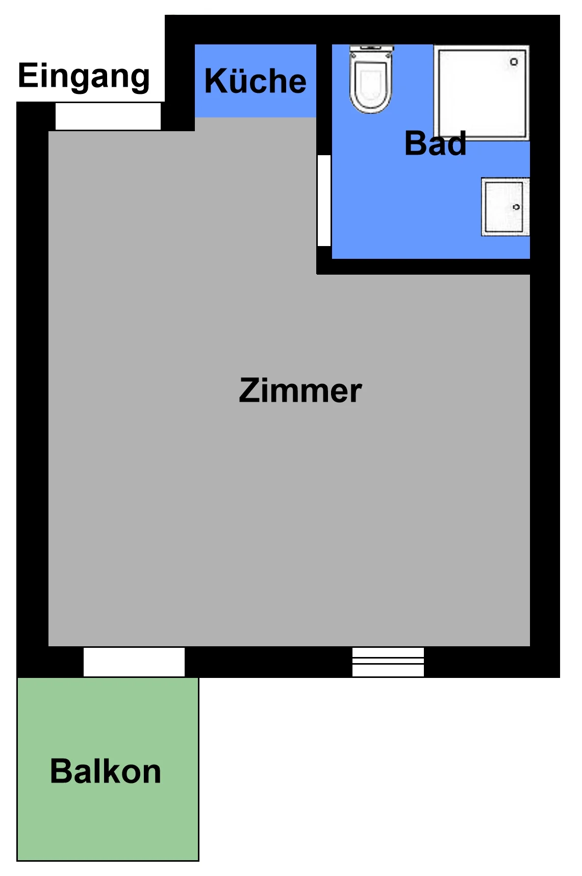 Pforzheim-Buckenberg / gemütliches 1-Zimmer-Apartment mit Balkon, Pantryküche & Duplexparker
