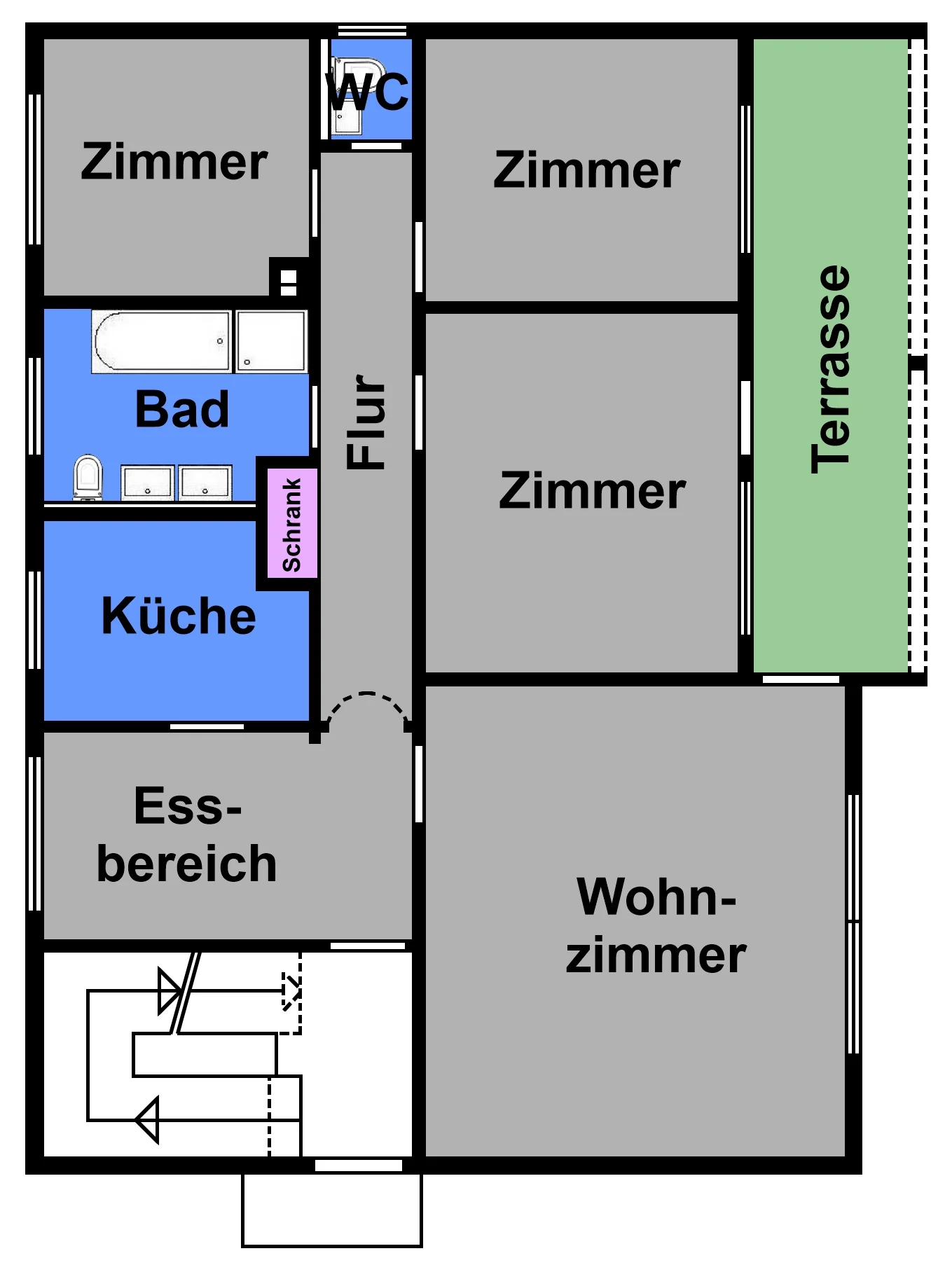 KA-Daxlanden / geräumiges Zweifamilienhaus auf großzügigem Grundstück mit zwei Garagen sowie Ausbaupotential im Speicher /  EG-Whg bezugsfrei