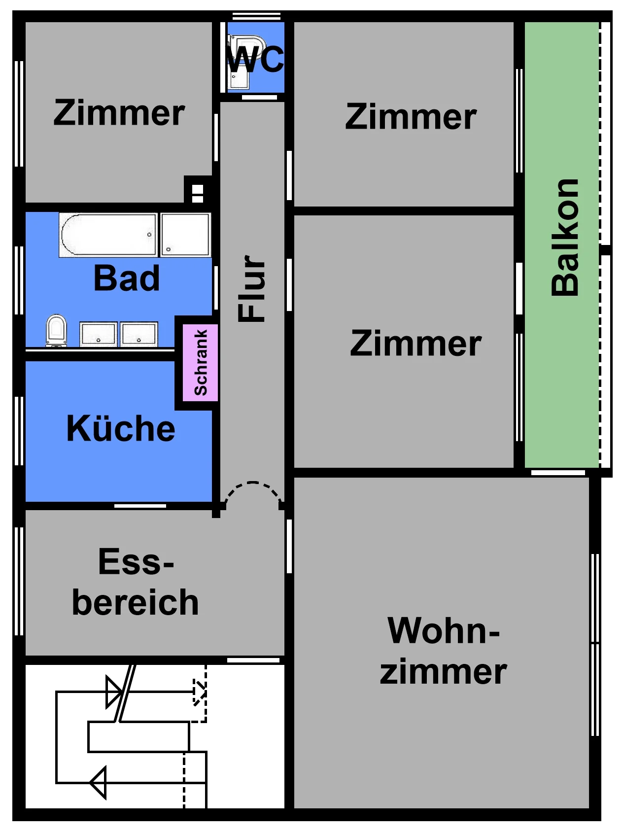 KA-Daxlanden / geräumiges Zweifamilienhaus auf großzügigem Grundstück mit zwei Garagen sowie Ausbaupotential im Speicher /  EG-Whg bezugsfrei
