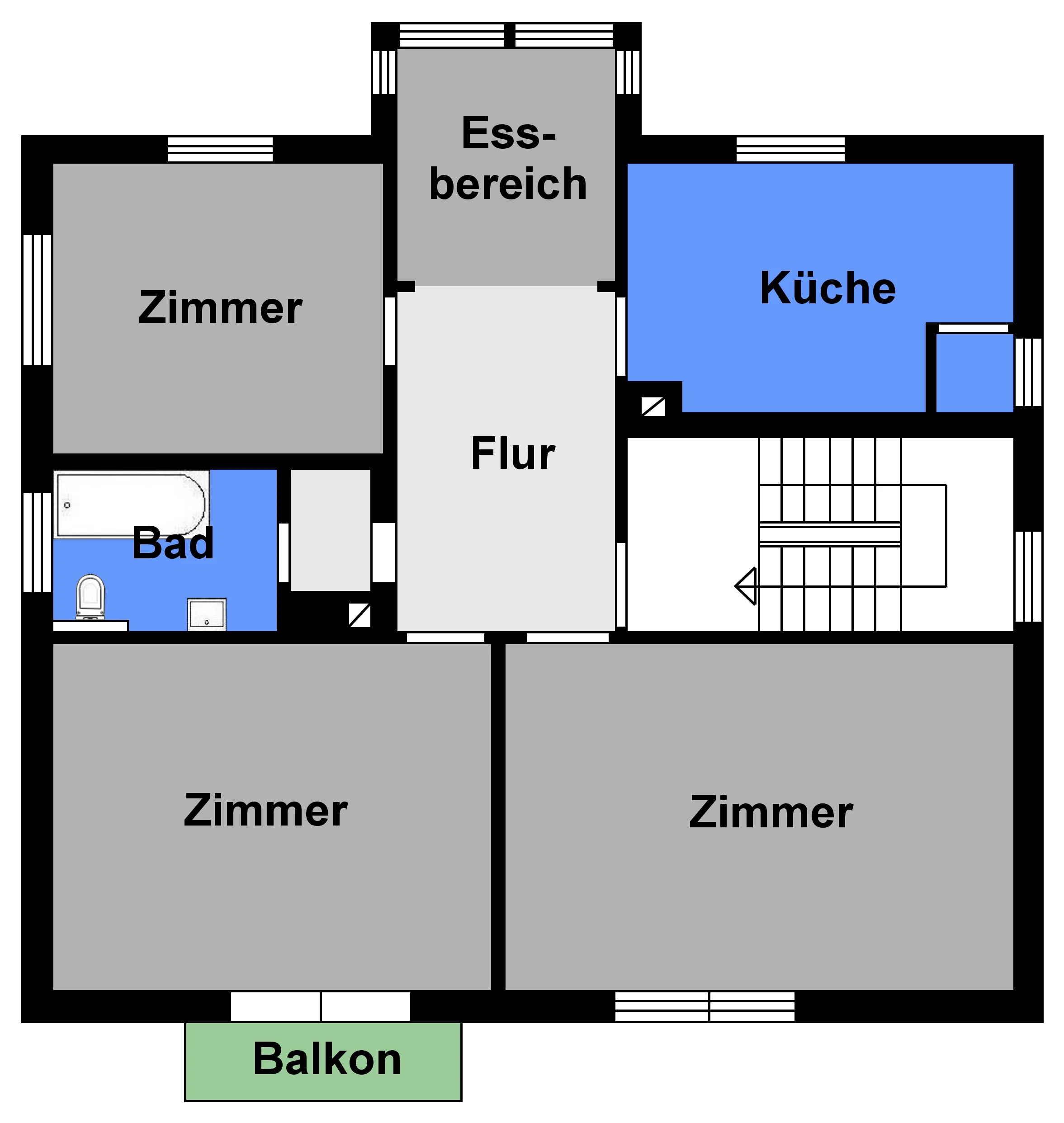 KA-Durlach / Mehrfamilienhaus mit vier Wohnungen, Garagen, Terrasse sowie Gewerbefläche / vermietet