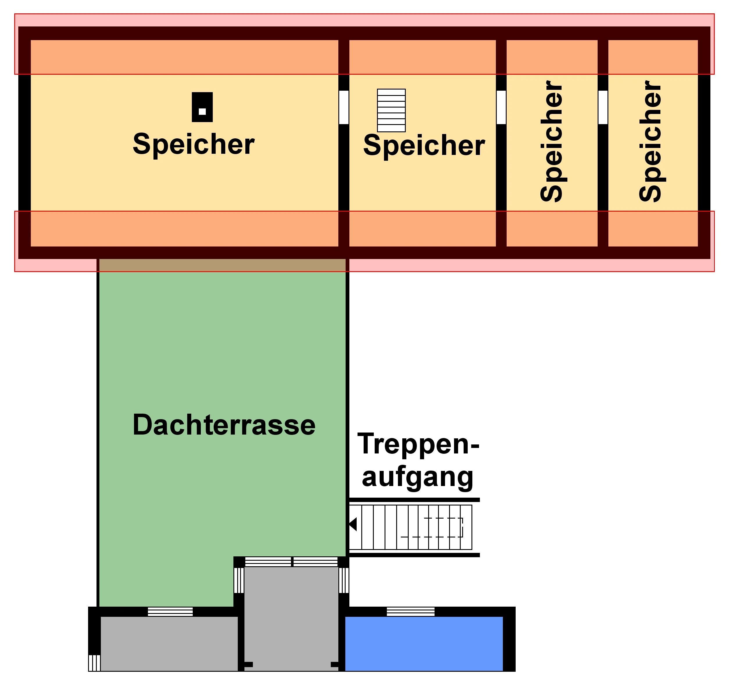 KA-Durlach / Mehrfamilienhaus mit vier Wohnungen, Garagen, Terrasse sowie Gewerbefläche / vermietet