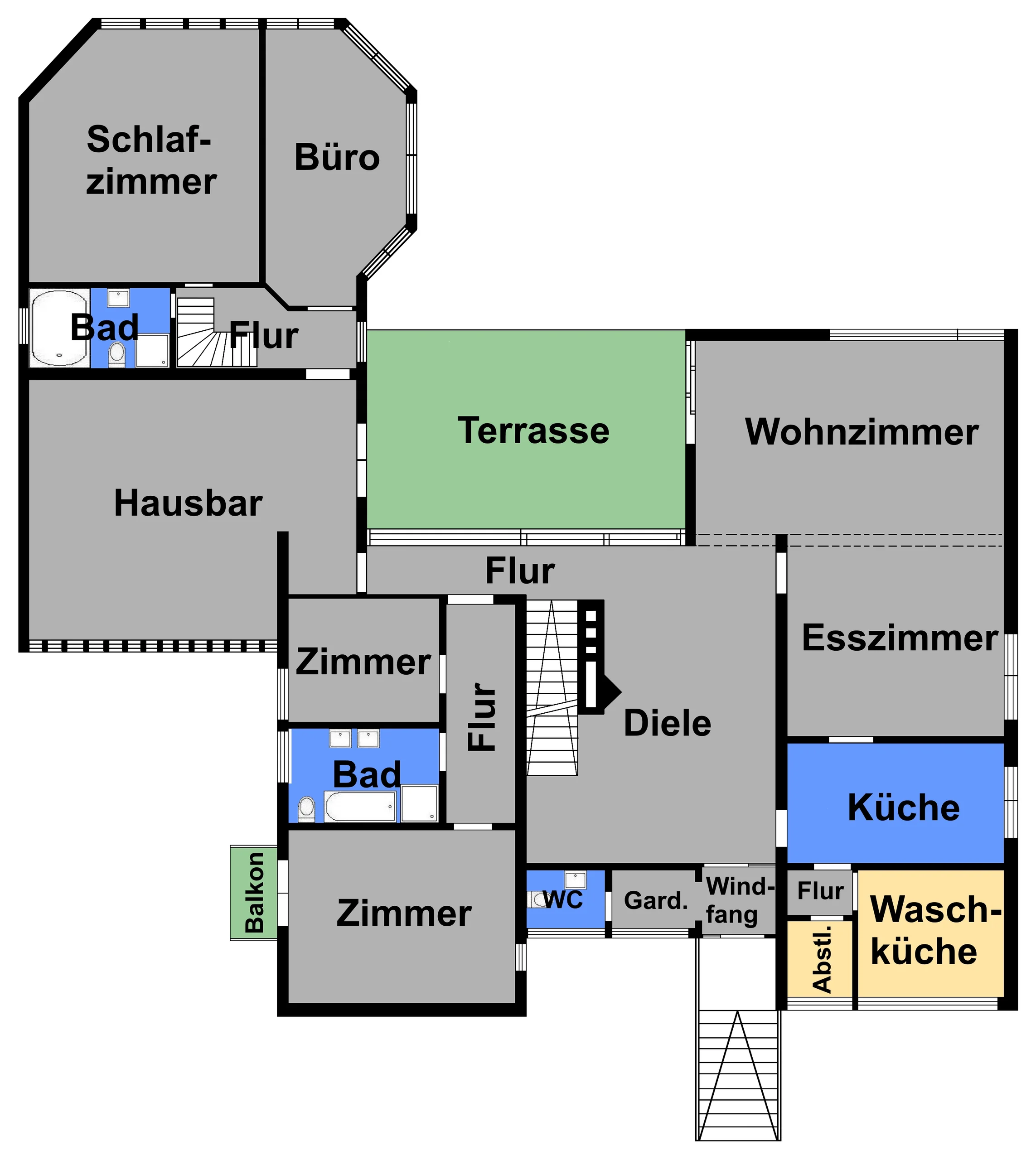 Bellheim / Architektenhaus mit 352 m² Wohnfläche und 123 m² Gewerbefläche auf großem Grundstück