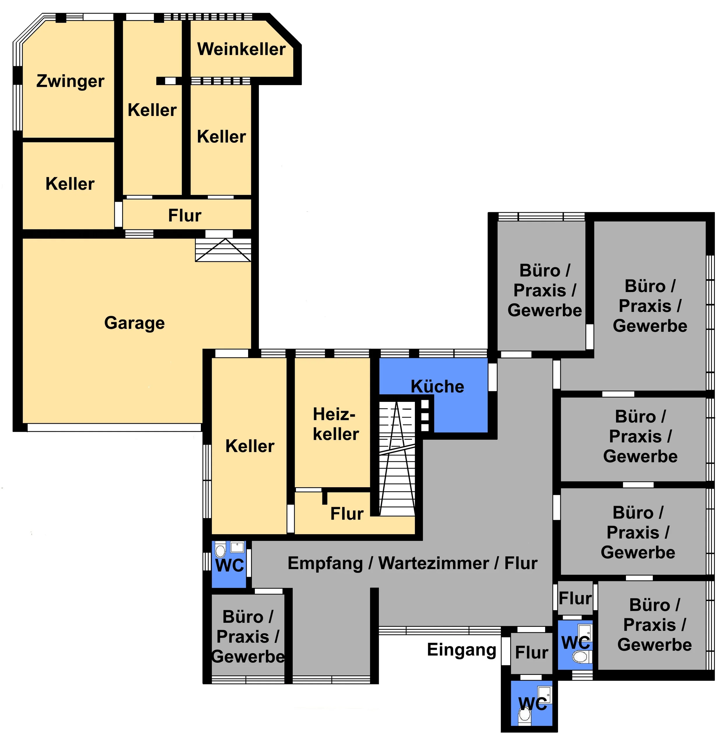 Bellheim / Architektenhaus mit 352 m² Wohnfläche und 123 m² Gewerbefläche auf großem Grundstück