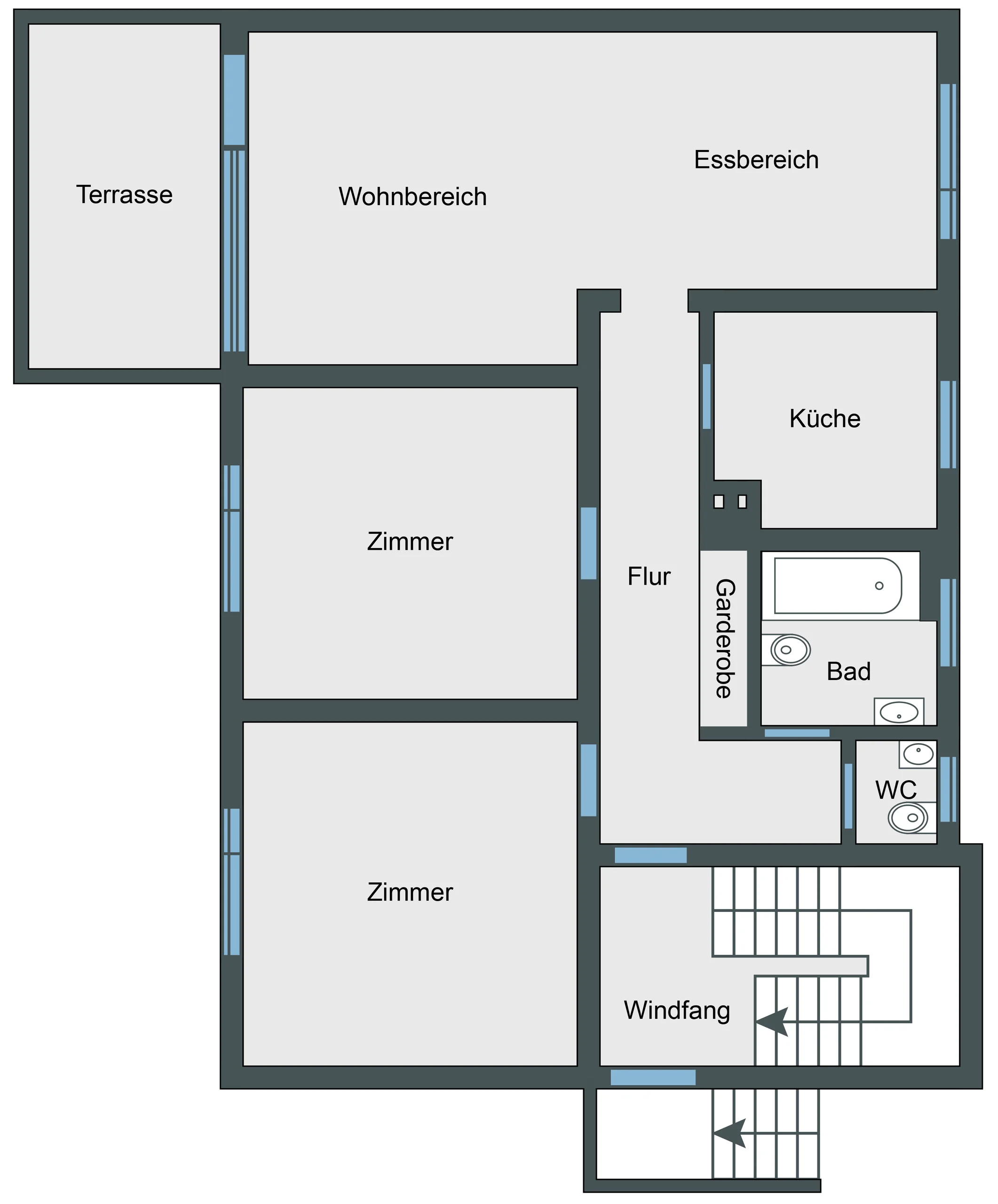 KA-Wolfartsweier / Mehrfamilienhaus mit drei Wohnungen, Doppelgarage und Garten / 2 Wohnungen frei