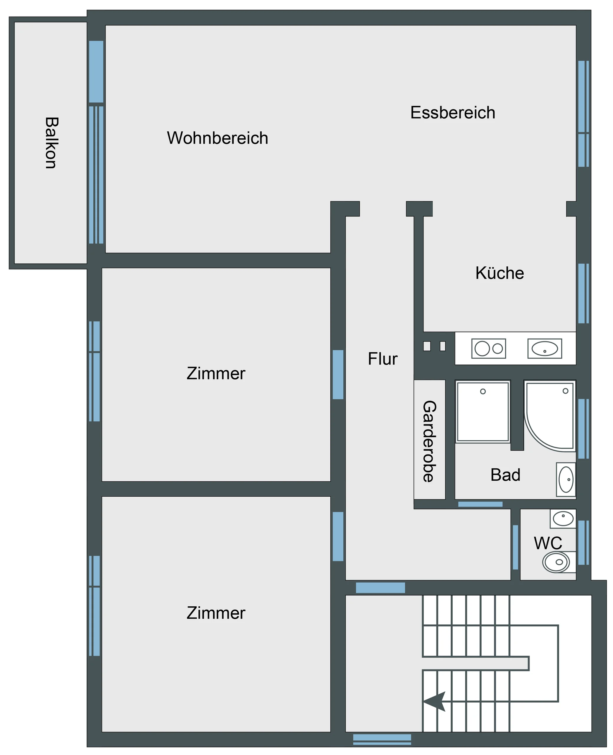 KA-Wolfartsweier / Mehrfamilienhaus mit drei Wohnungen, Doppelgarage und Garten / 2 Wohnungen frei