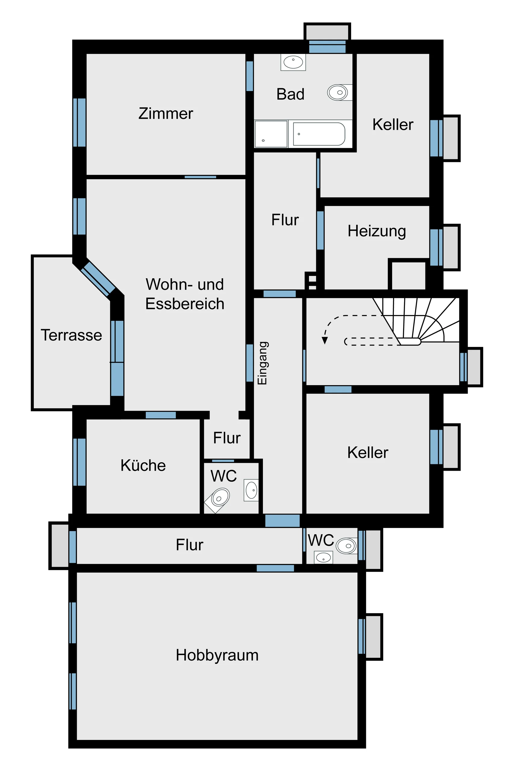 KA-Hohenwettersbach / MFH nutzbar als Mehrgenerationenhaus mit drei Wohnungen (DG & UG frei)