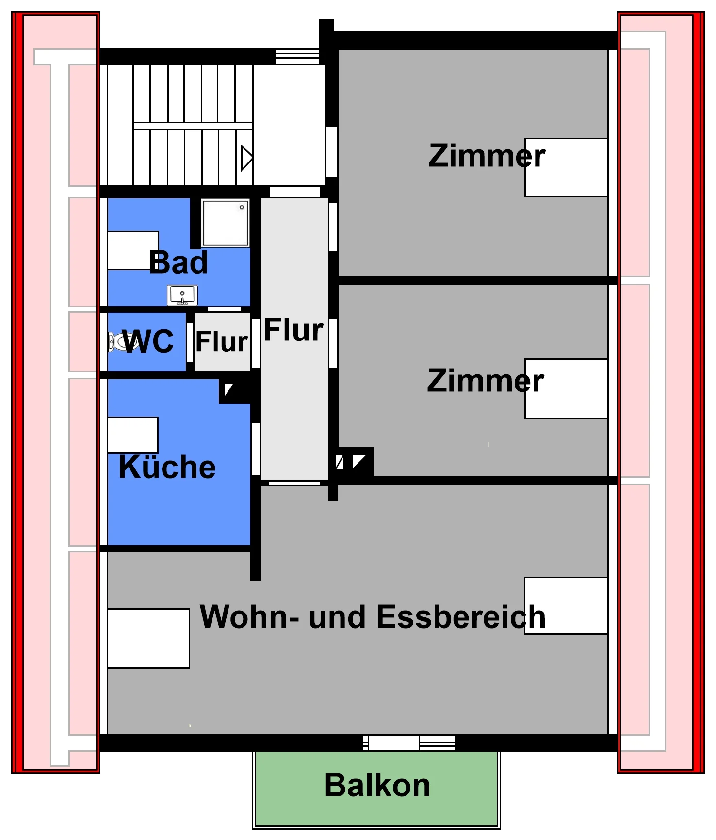 KA-Durlach / Mehrfamilienhaus mit drei Wohnungen, Doppelgarage und Gartengrundstück / vermietet / DG Wohnung frei