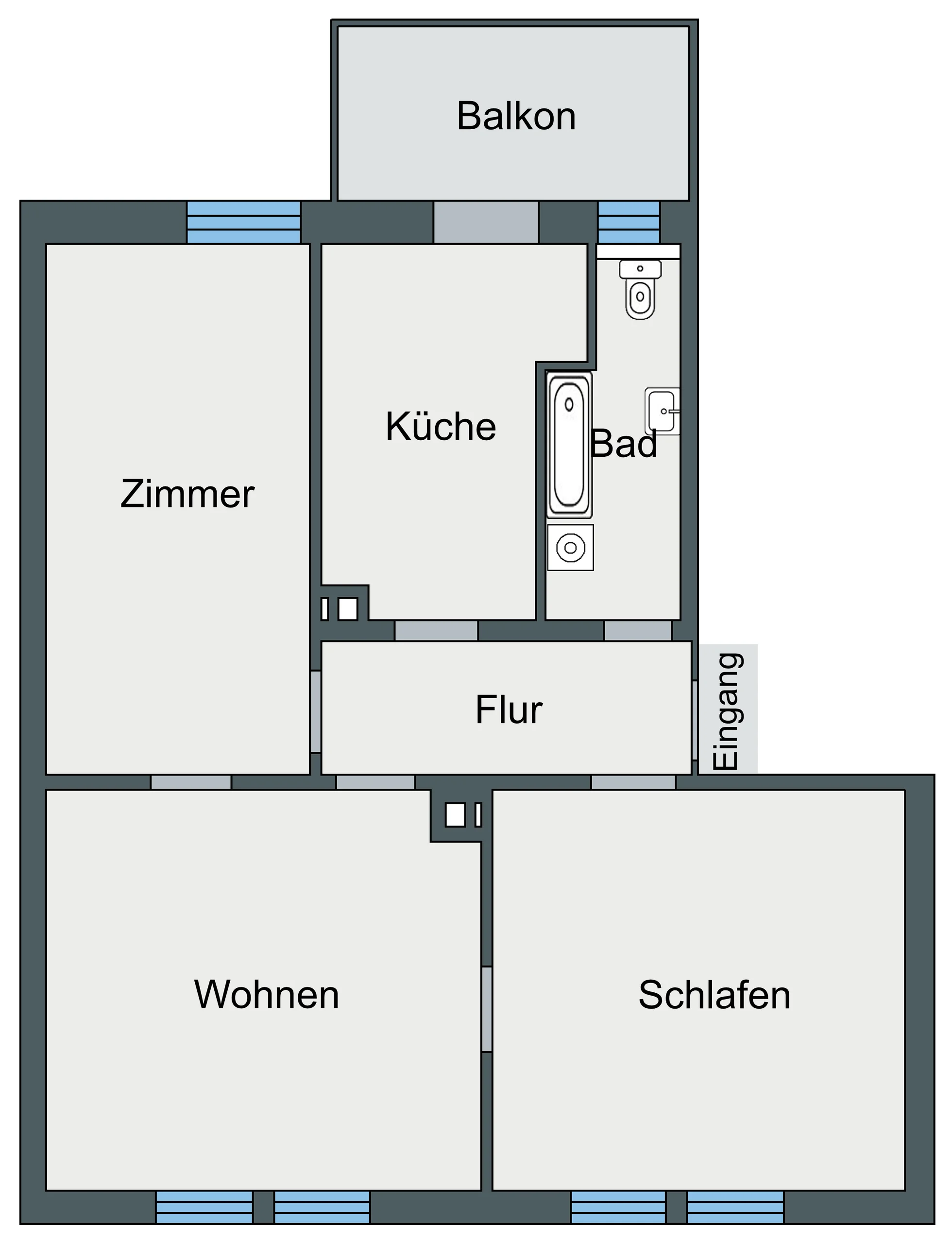 Karlsruhe-Durlach / gemütliche 3-Zi-Whg im 1. OG mit Balkon / vermietet
