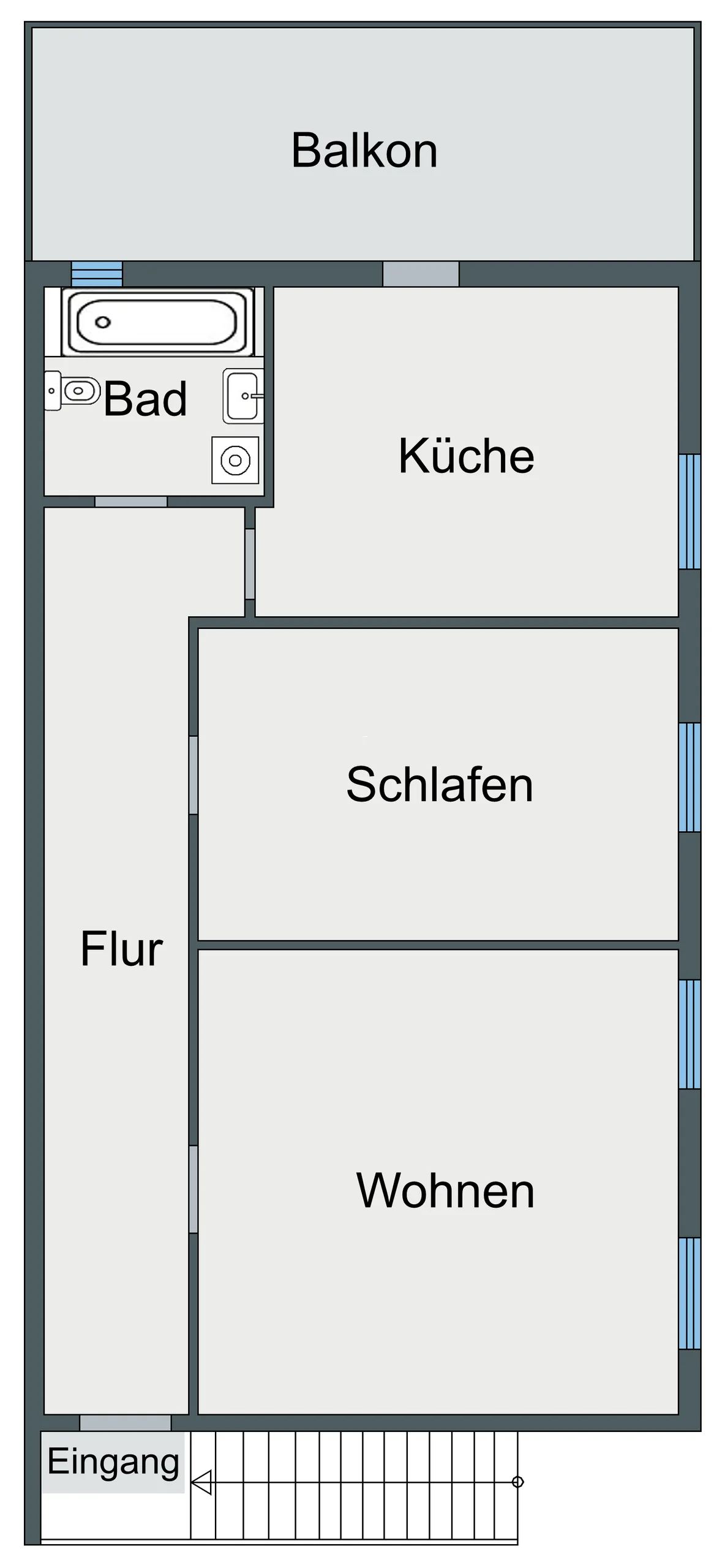 Karlsruhe-Durlach / 2-Zimmer-Whg mit Balkon im Rückgebäude / vermietet